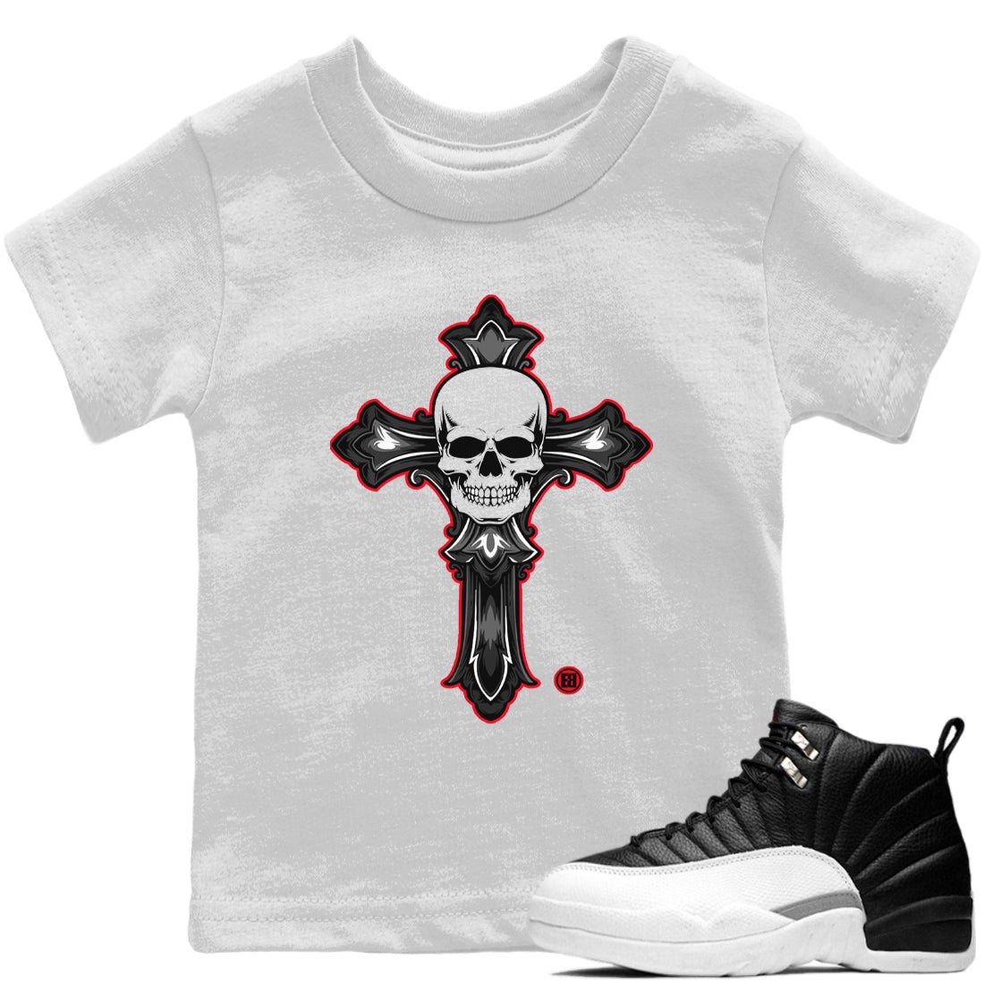 Skull Cross Kids Tops - Air Jordan 12 Playoffs