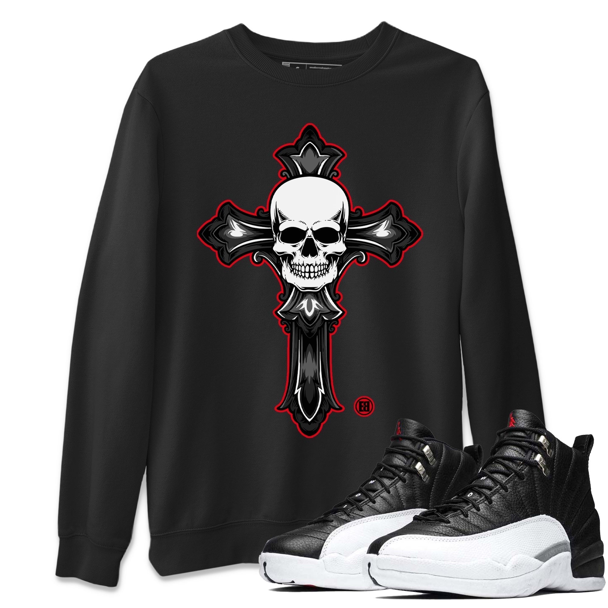 Skull Cross Unisex Tops - Air Jordan 12 Playoffs