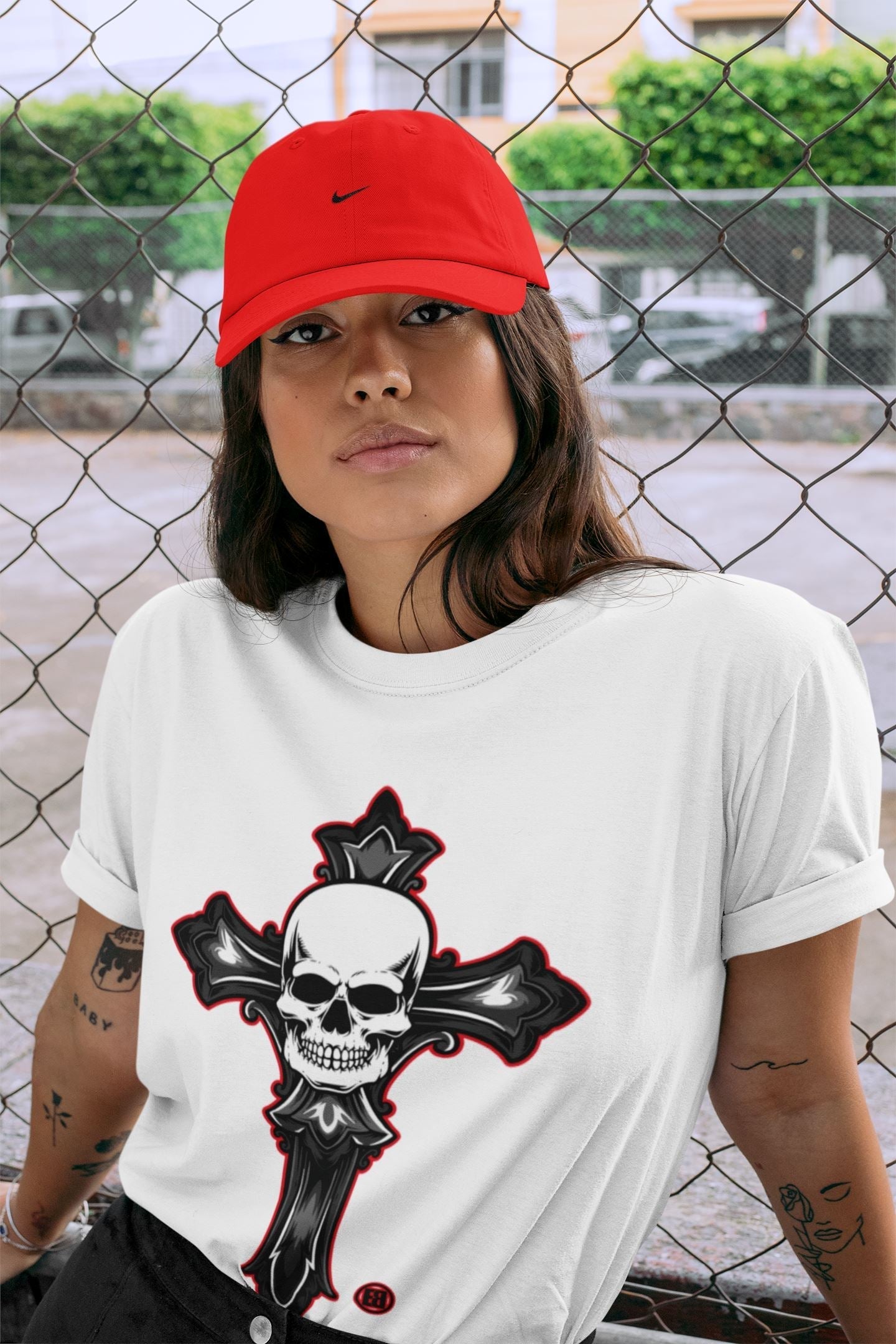 Skull Cross Unisex Tops - Air Jordan 12 Playoffs