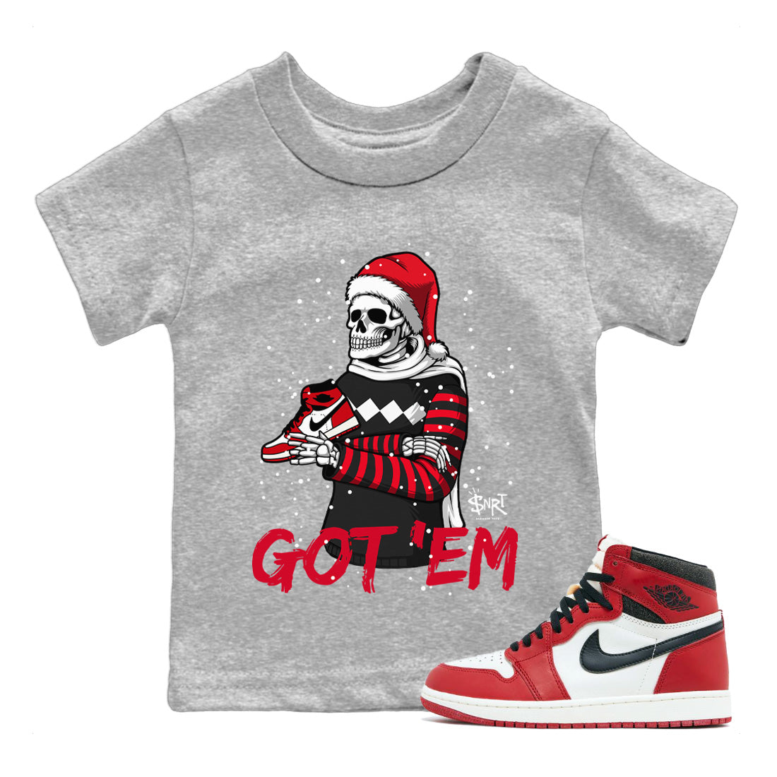 Skull Got Em Kids Tops - Air Jordan 1 Lost & Found