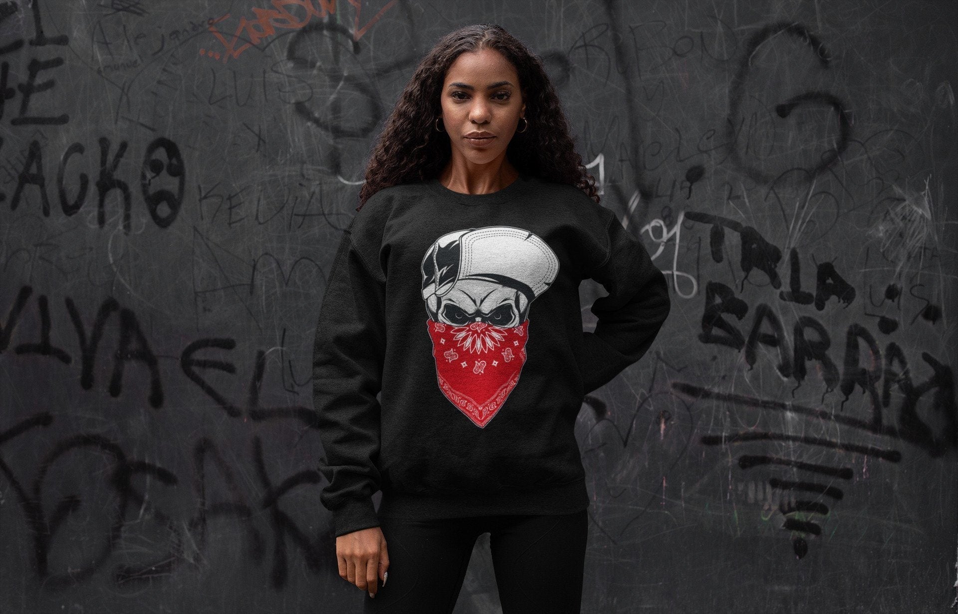 Skull Hat Unisex Tops - Air Jordan 1 Varsity Red