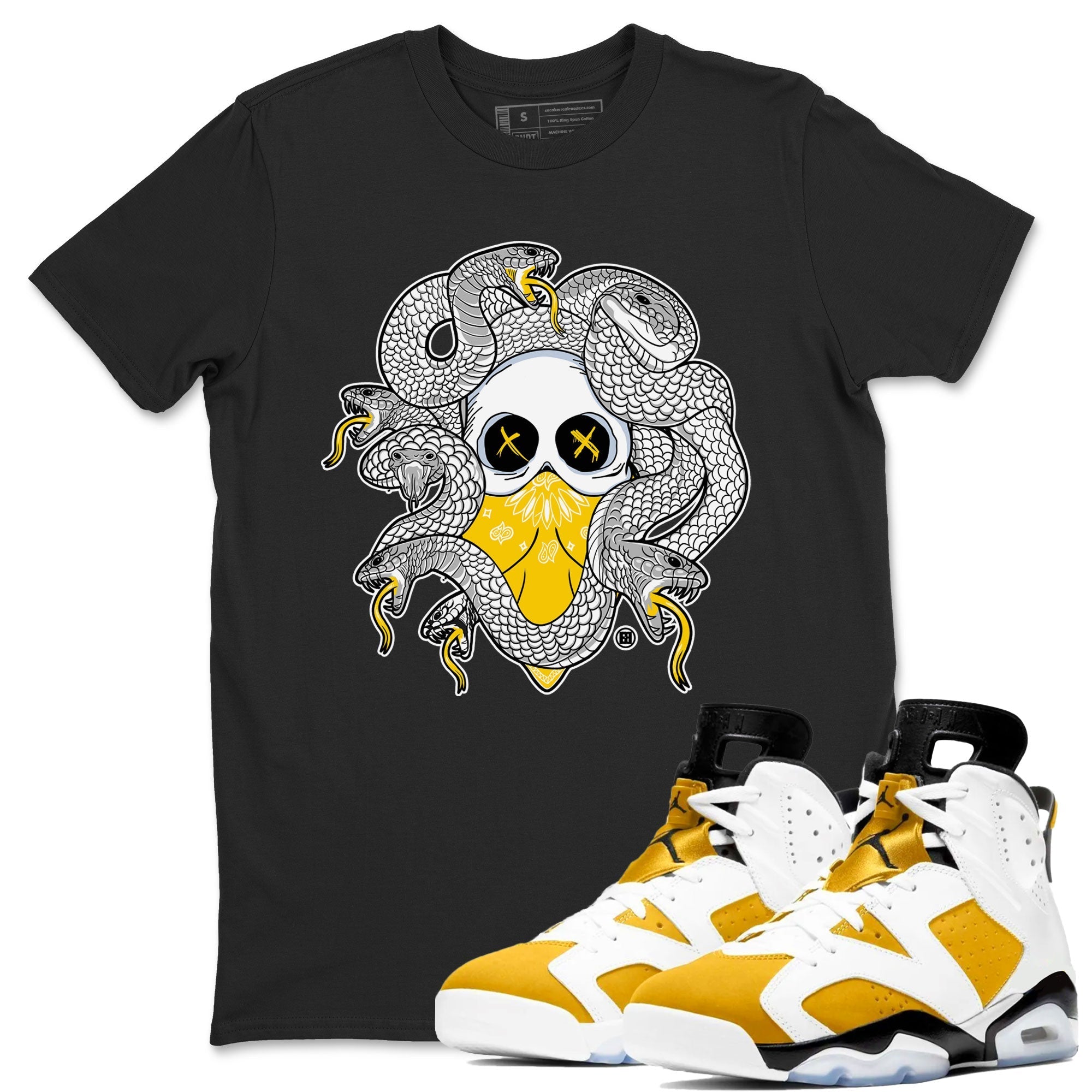 Skull Medusa snkmatch Tee - Air Jordan 6 Yellow Ochre