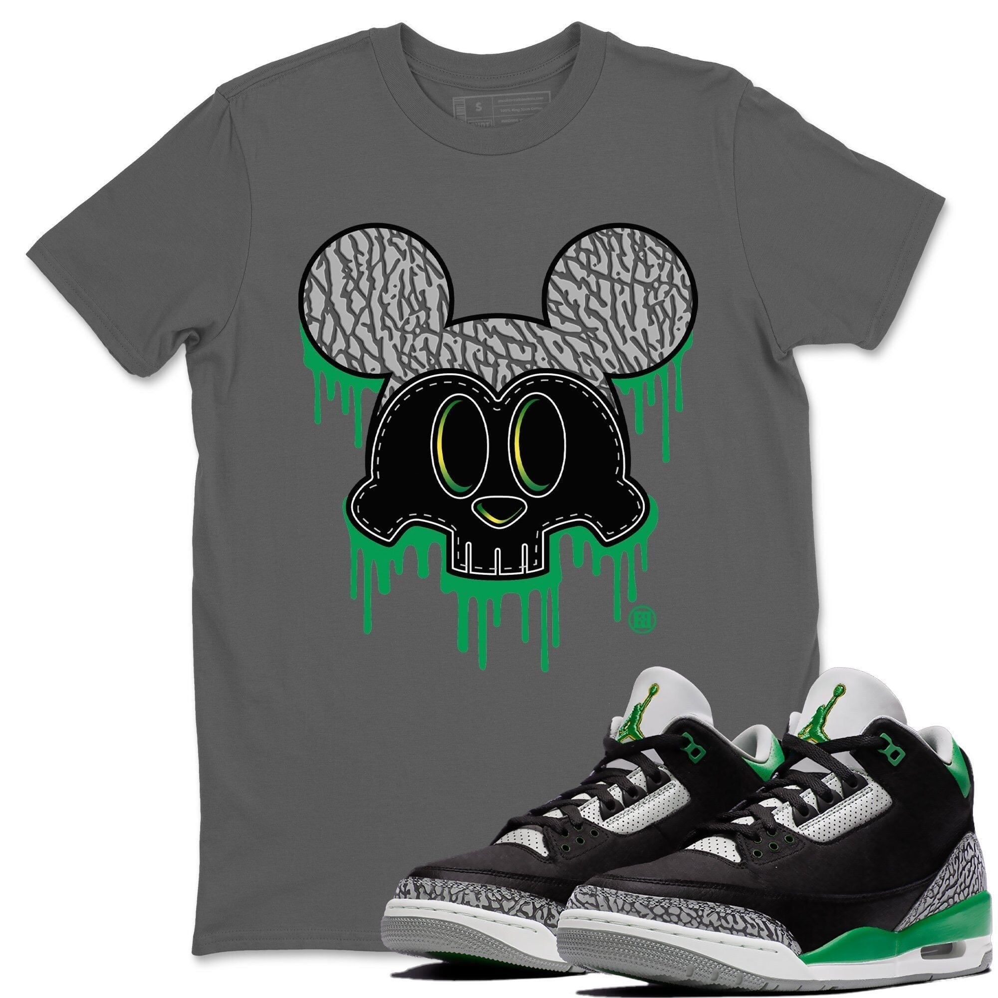 Skull Mouse Unisex Tops - Air Jordan 3 Pine Green