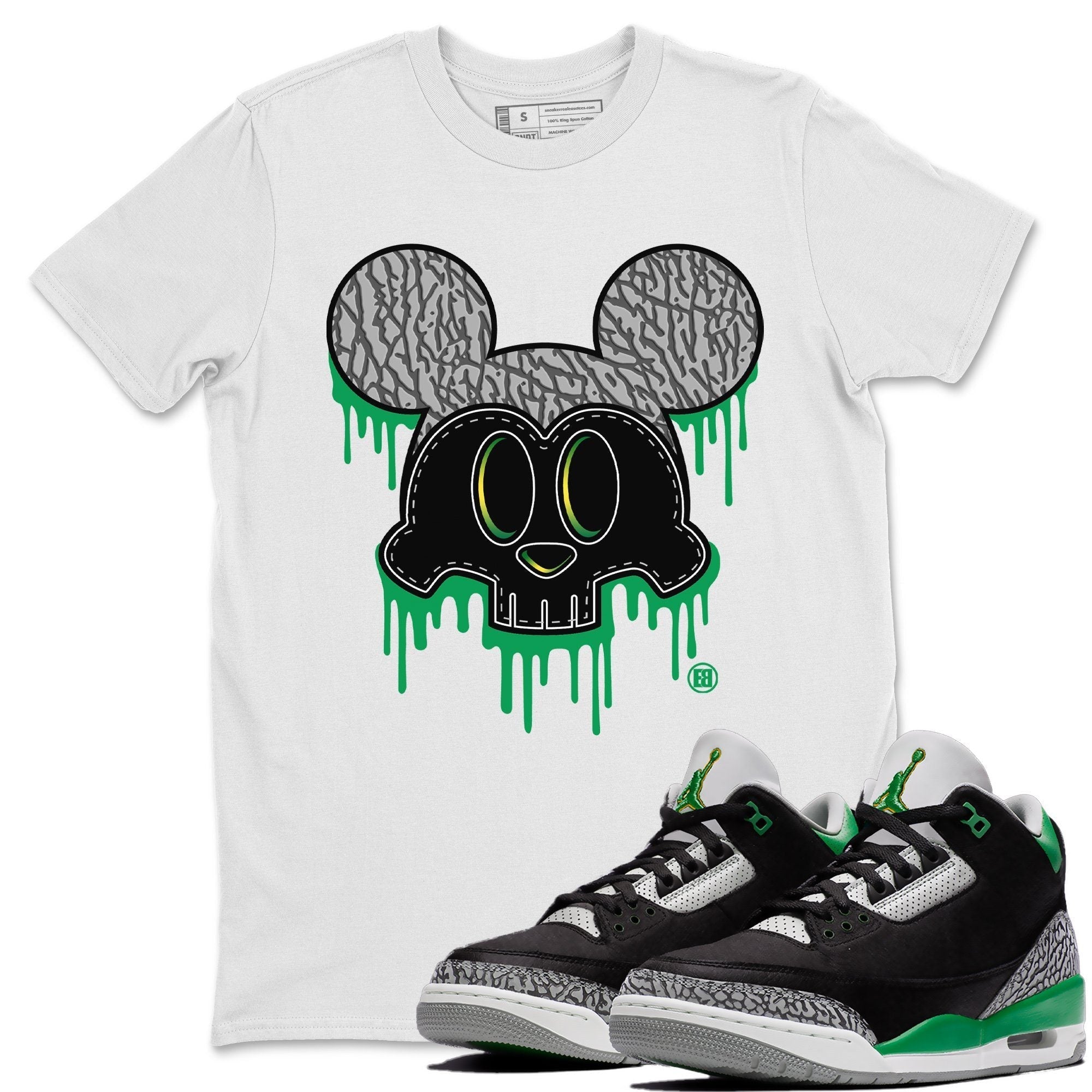 Skull Mouse Unisex Tops - Air Jordan 3 Pine Green