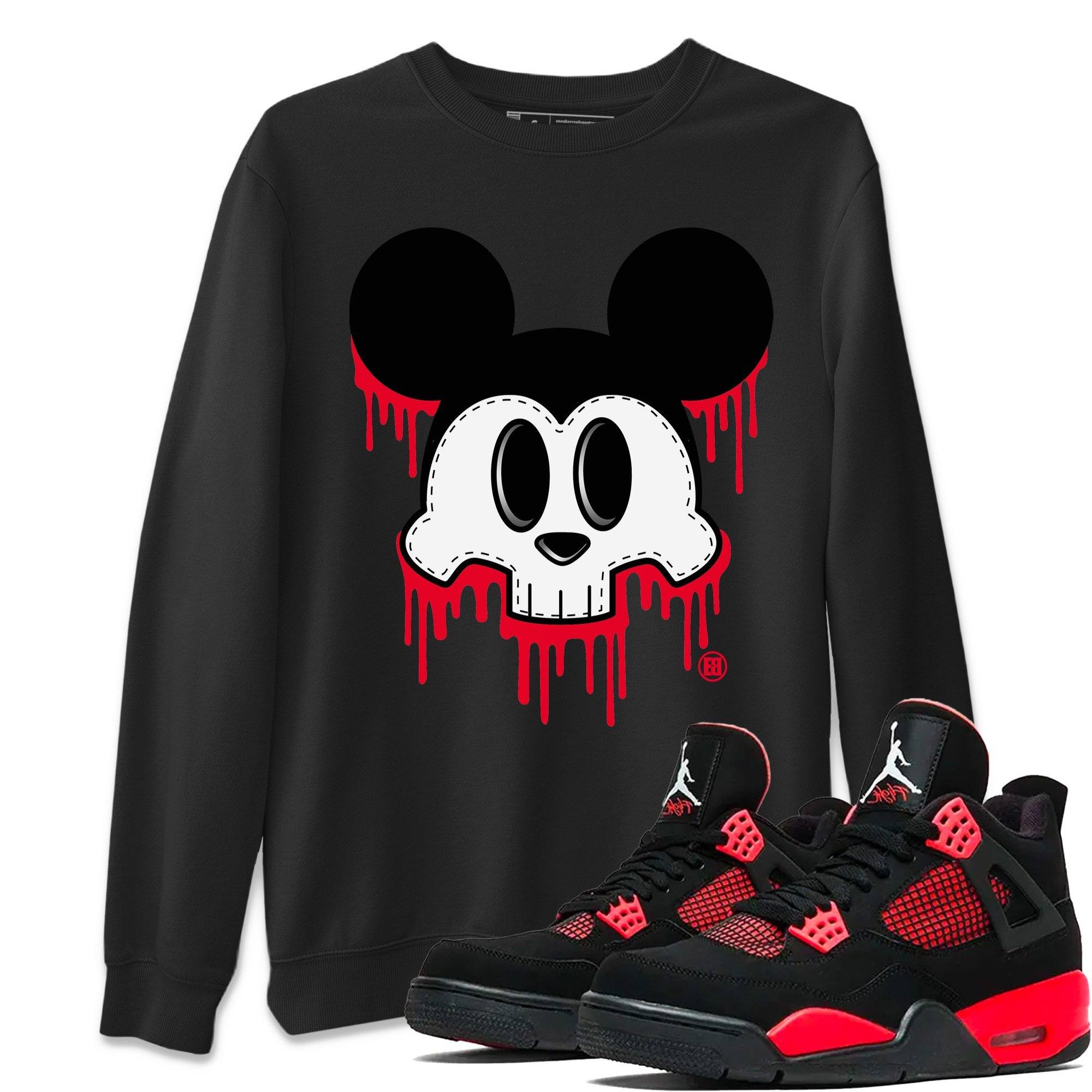 Skull Mouse Unisex Tops - Air Jordan 4 Red Thunder