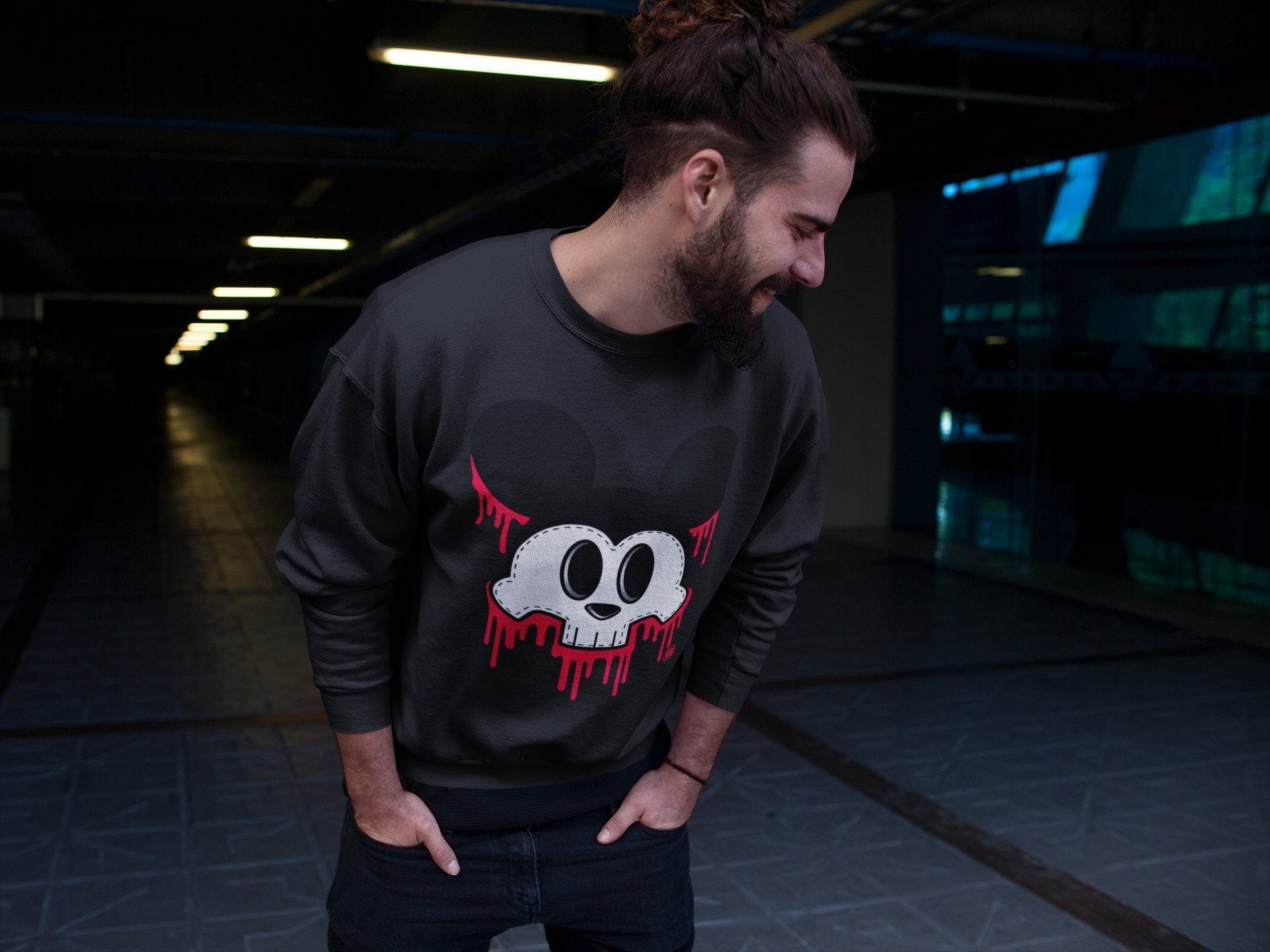 Skull Mouse Unisex Tops - Air Jordan 4 Red Thunder