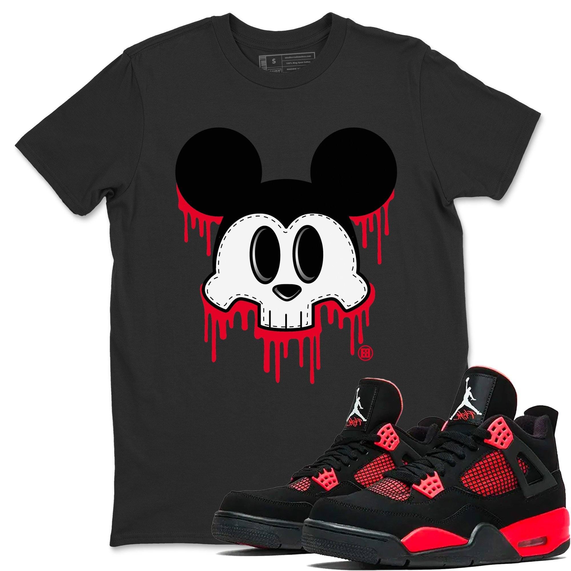 Skull Mouse Unisex Tops - Air Jordan 4 Red Thunder