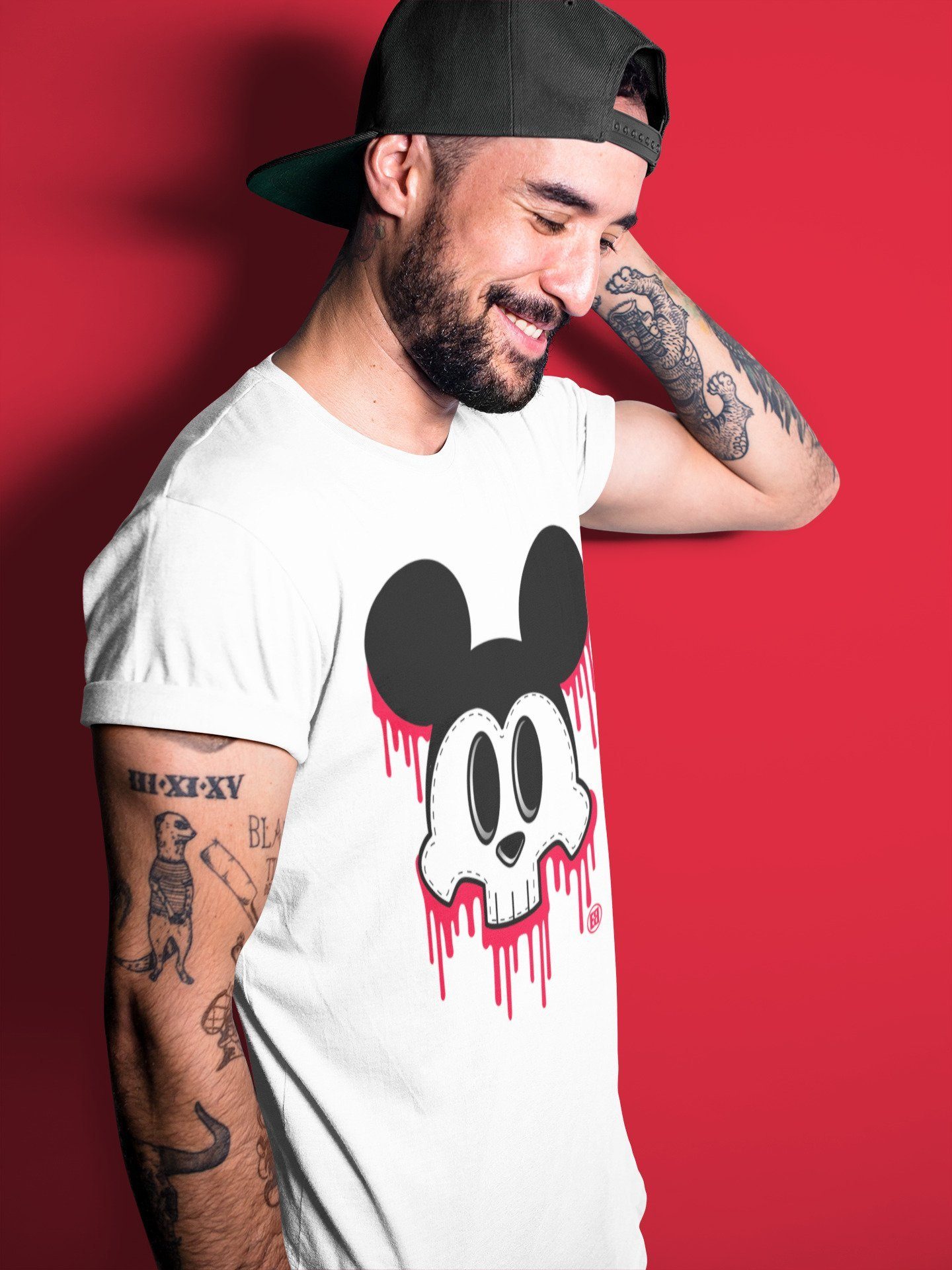 Skull Mouse Unisex Tops - Air Jordan 4 Red Thunder
