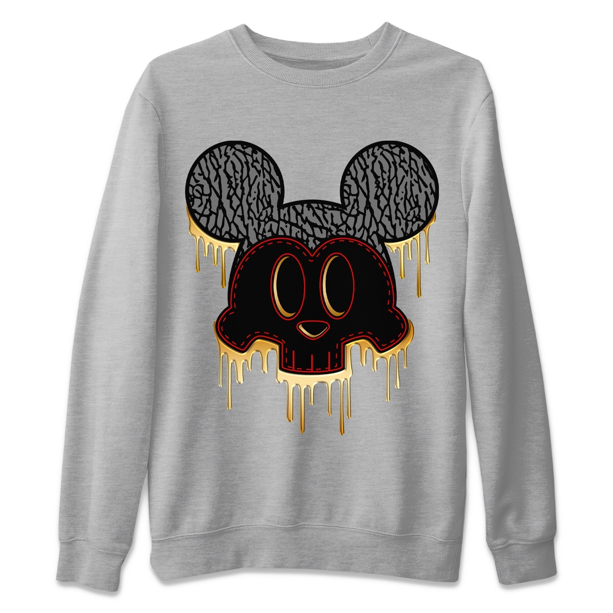 Skull Mouse Unisex Tops - Air Jordan 3 Black Gold