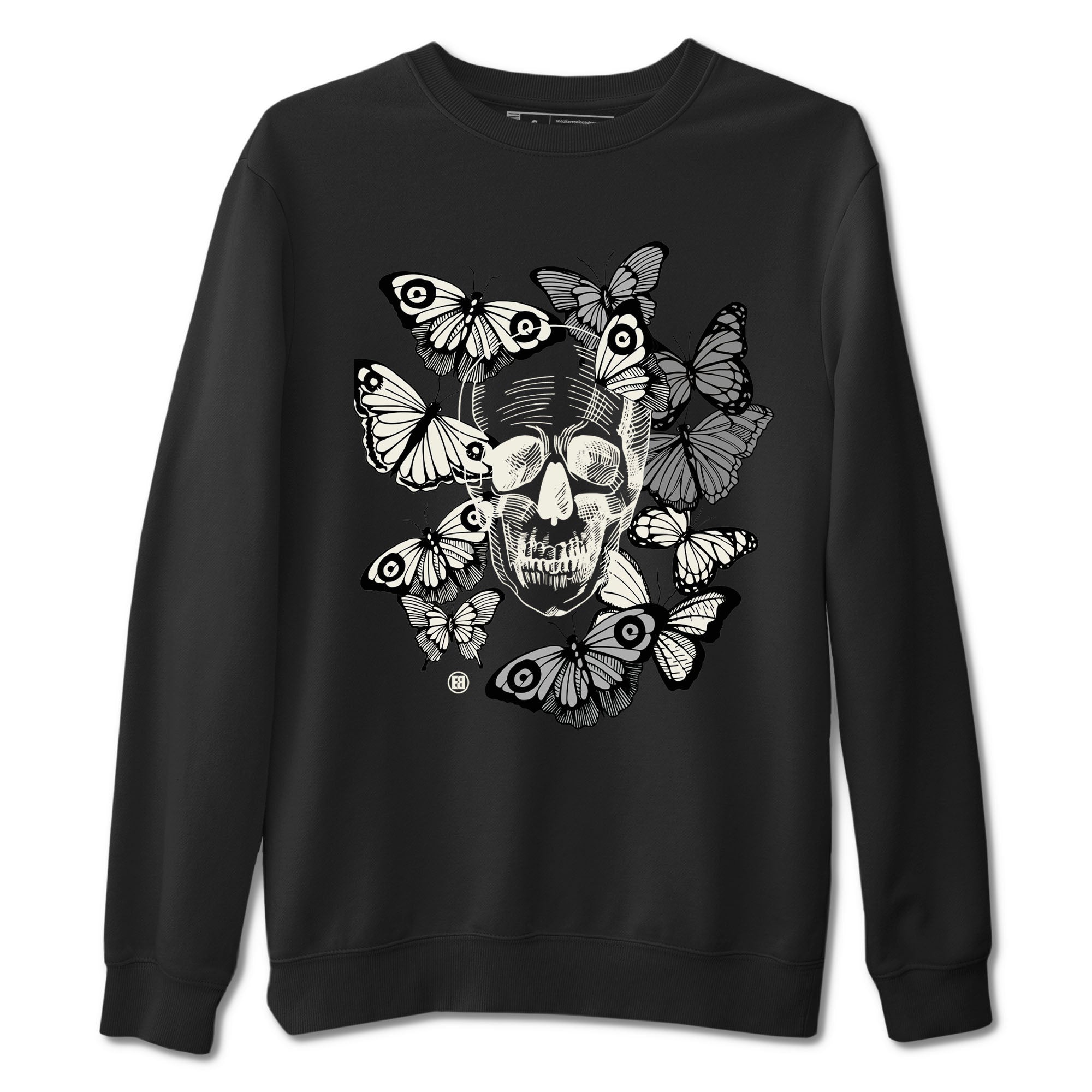 Skull With Butterflies snkmatch Tees - Air Jordan 3 Ivory
