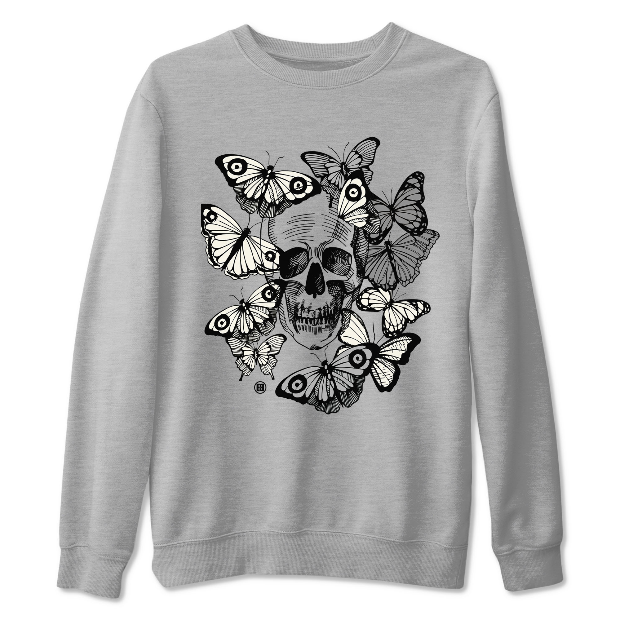 Skull With Butterflies snkmatch Tees - Air Jordan 3 Ivory