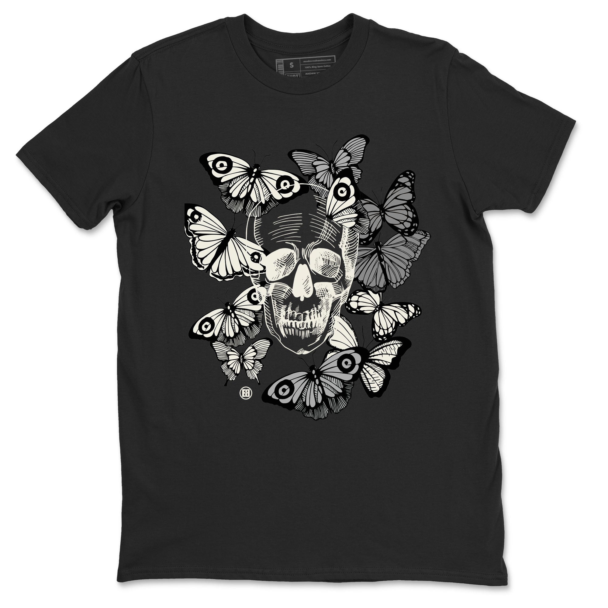 Skull With Butterflies snkmatch Tees - Air Jordan 3 Ivory