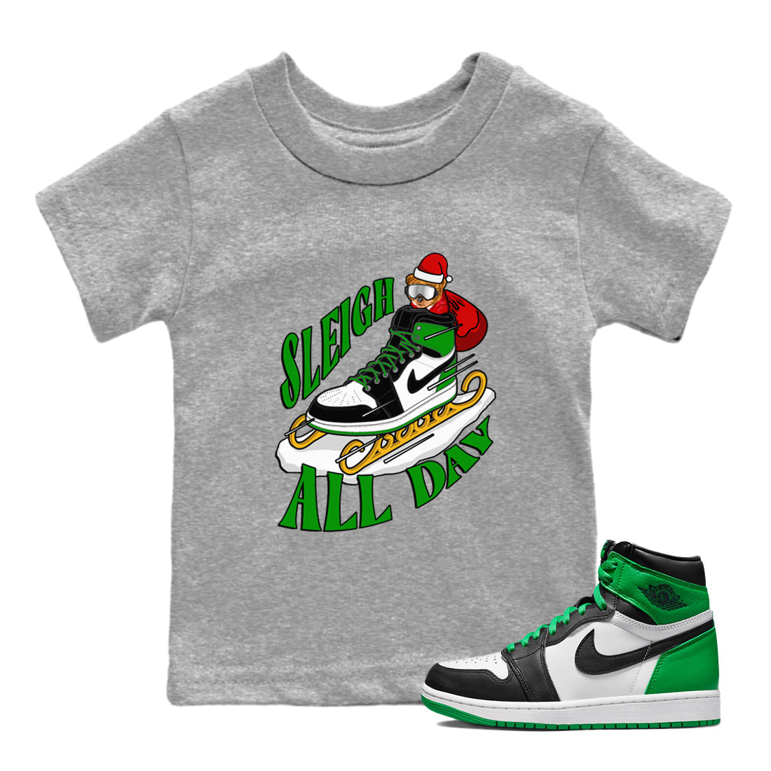 Sleigh All Day snkmatch Tee Kids - Air Jordan 1 Celtics