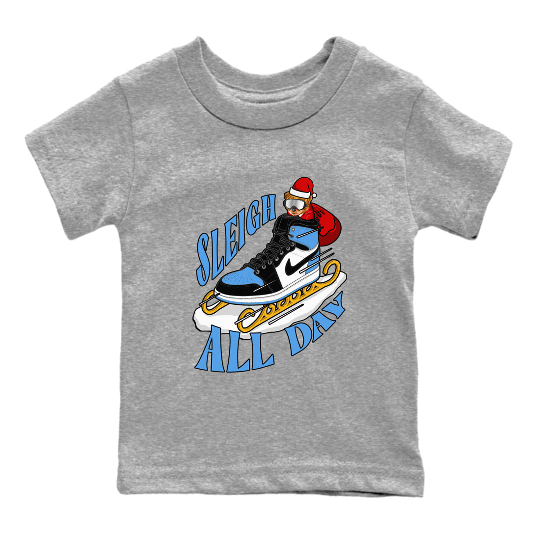 Sleigh All Day snkmatch Tee Kids - Air Jordan 1 UNC TOE