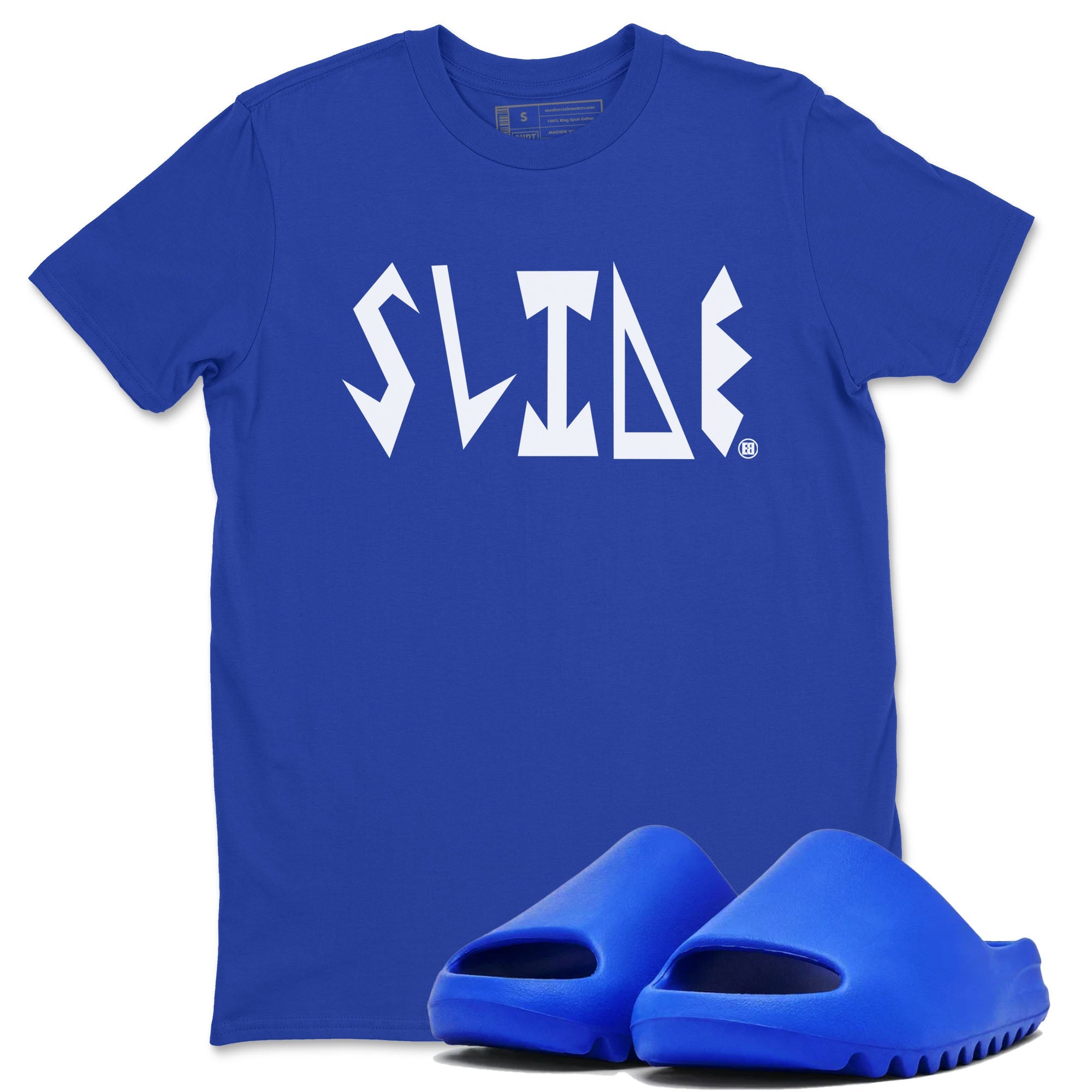 Slide Letters snkmatch Tees - Yeezy Slide Azure