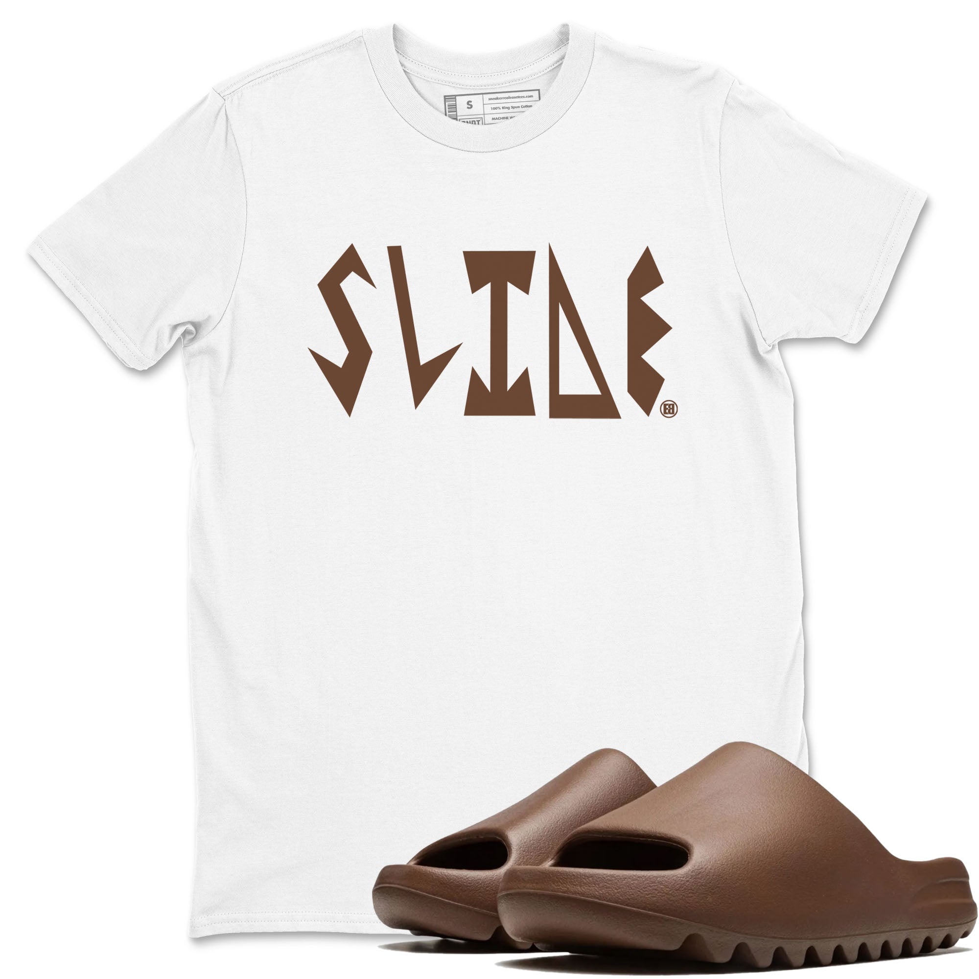Slide Letters snkmatch Tees - Yeezy Slide Flax