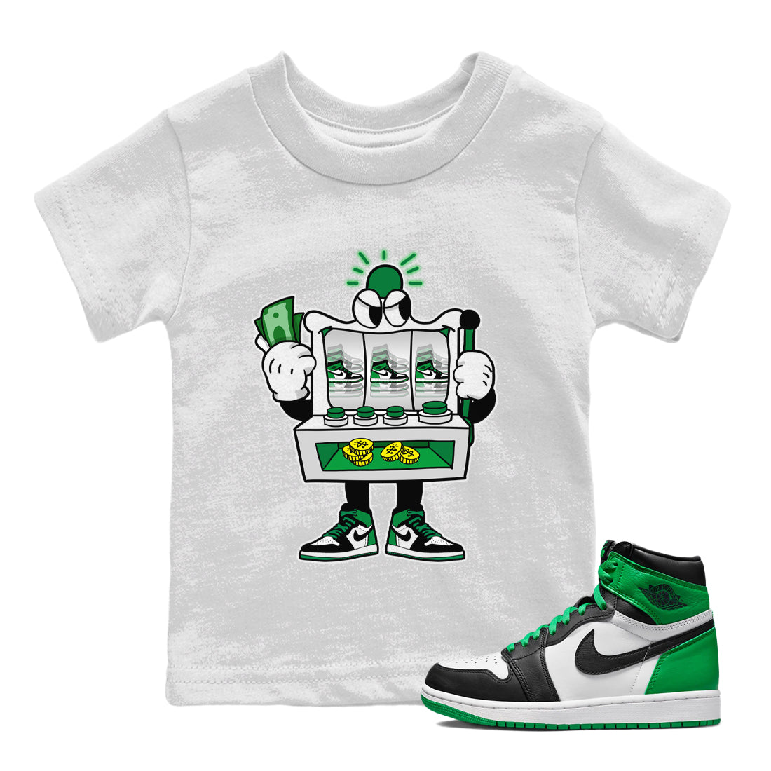Slot Machine Kids Tops - Air Jordan 1 Celtics