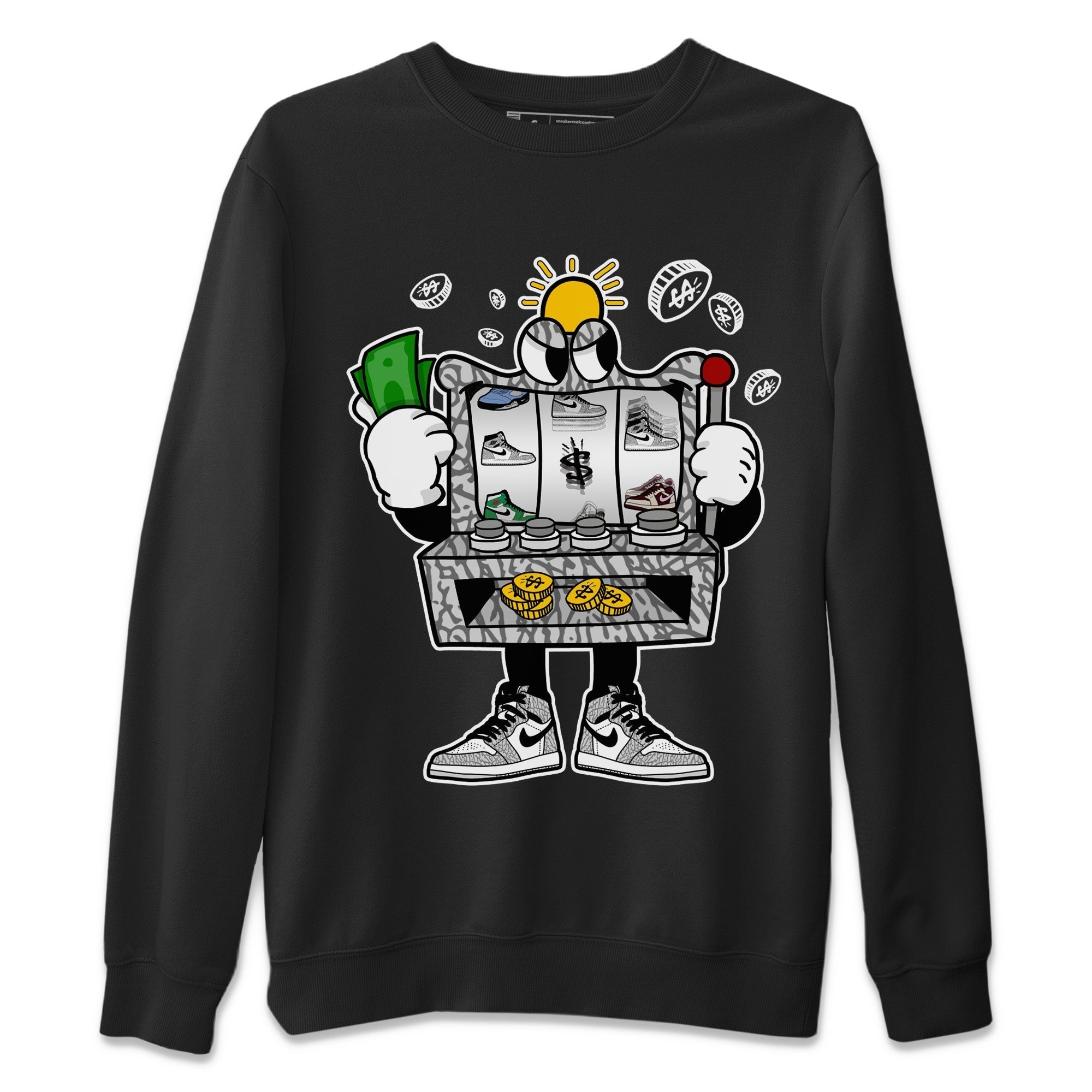 Slot Machine Unisex Tops - Air Jordan 1 White Cement