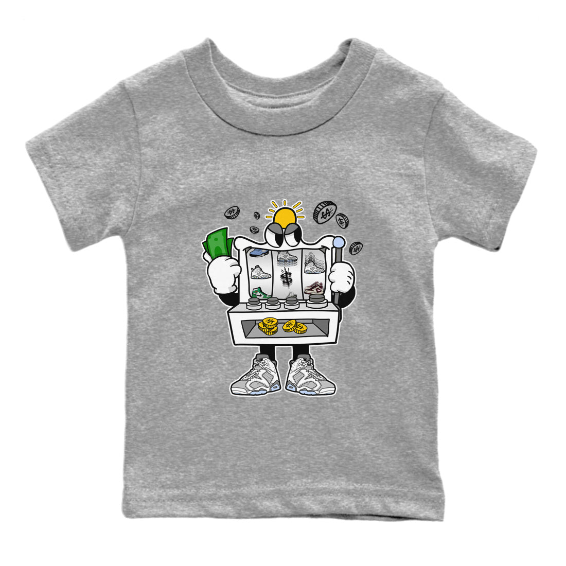 Slot Machine Kids Tops - Air Jordan 6 Cool Grey