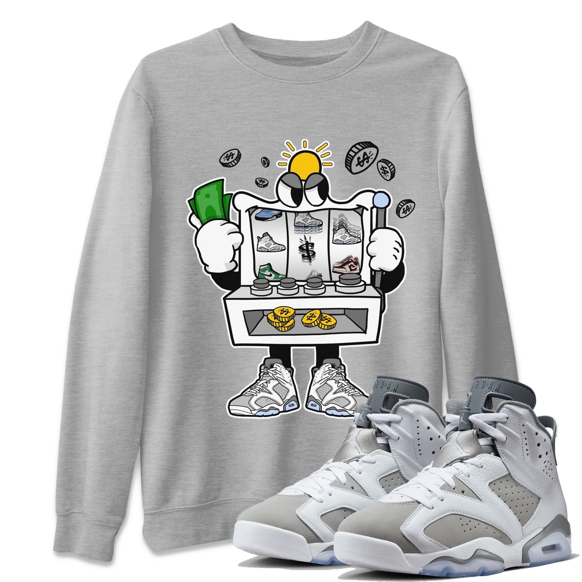 Slot Machine Unisex Tops - Air Jordan 6 Cool Grey