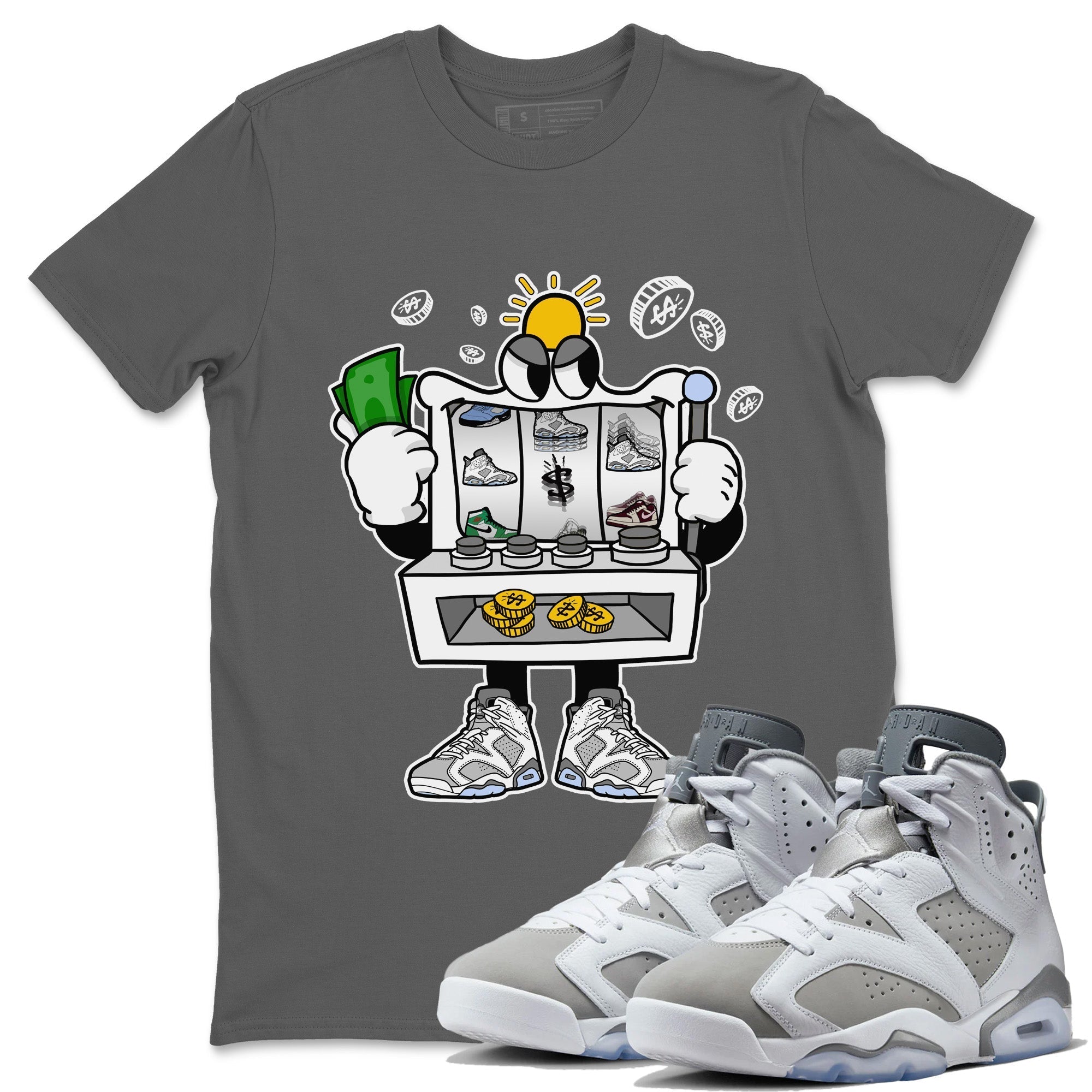 Slot Machine Unisex Tops - Air Jordan 6 Cool Grey