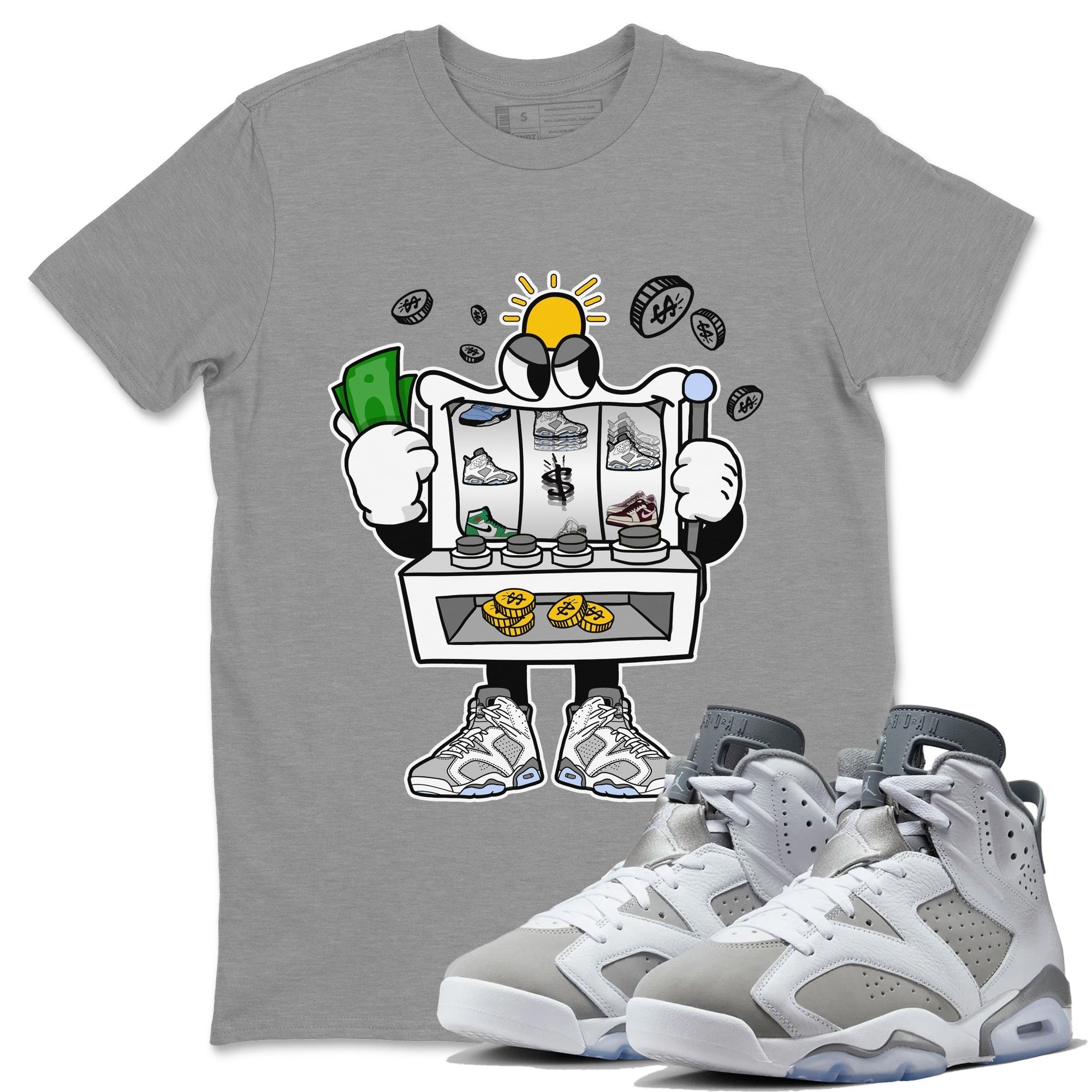 Slot Machine Unisex Tops - Air Jordan 6 Cool Grey