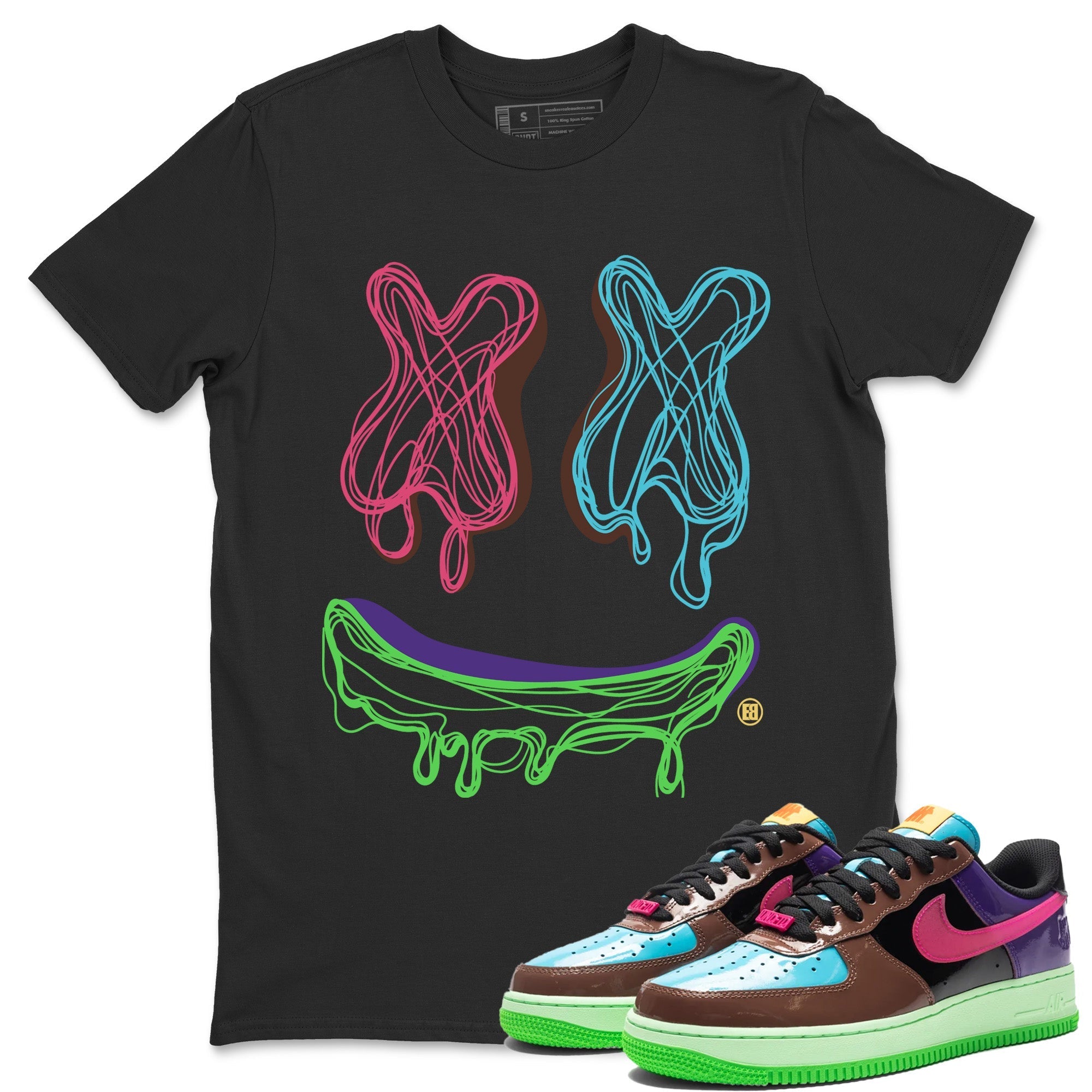 Smile Doodle snkmatch Tees - Air Force 1 Undefeated Fauna Brown