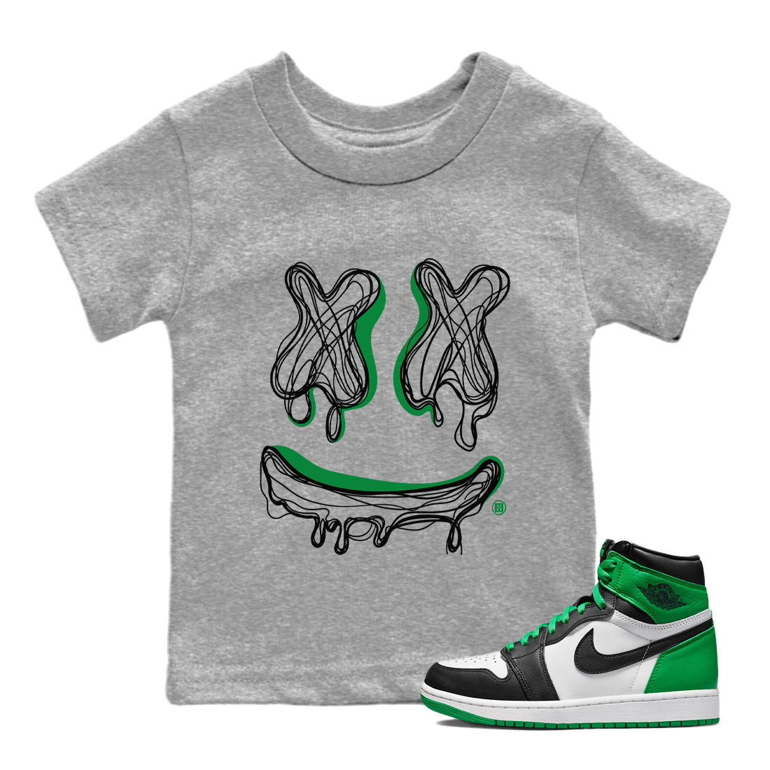 Smile Doodle snkmatch Tees Kids - Air Jordan 1 Celtics