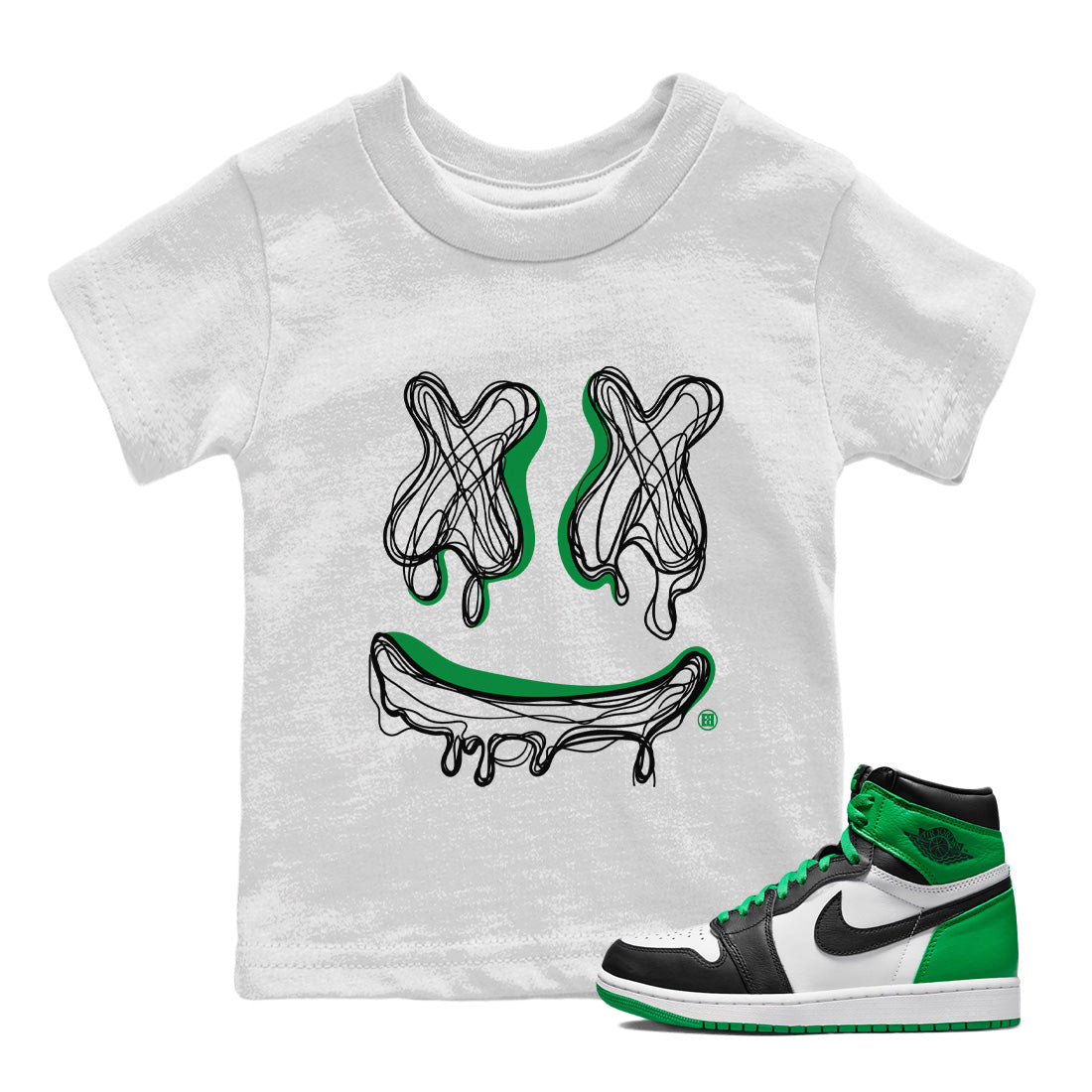 Smile Doodle snkmatch Tees Kids - Air Jordan 1 Celtics