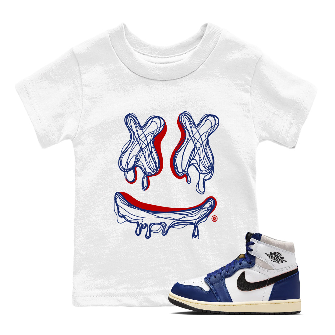 Smile Doodle snkmatch Tees Kids - Air Jordan 1 Rare Air