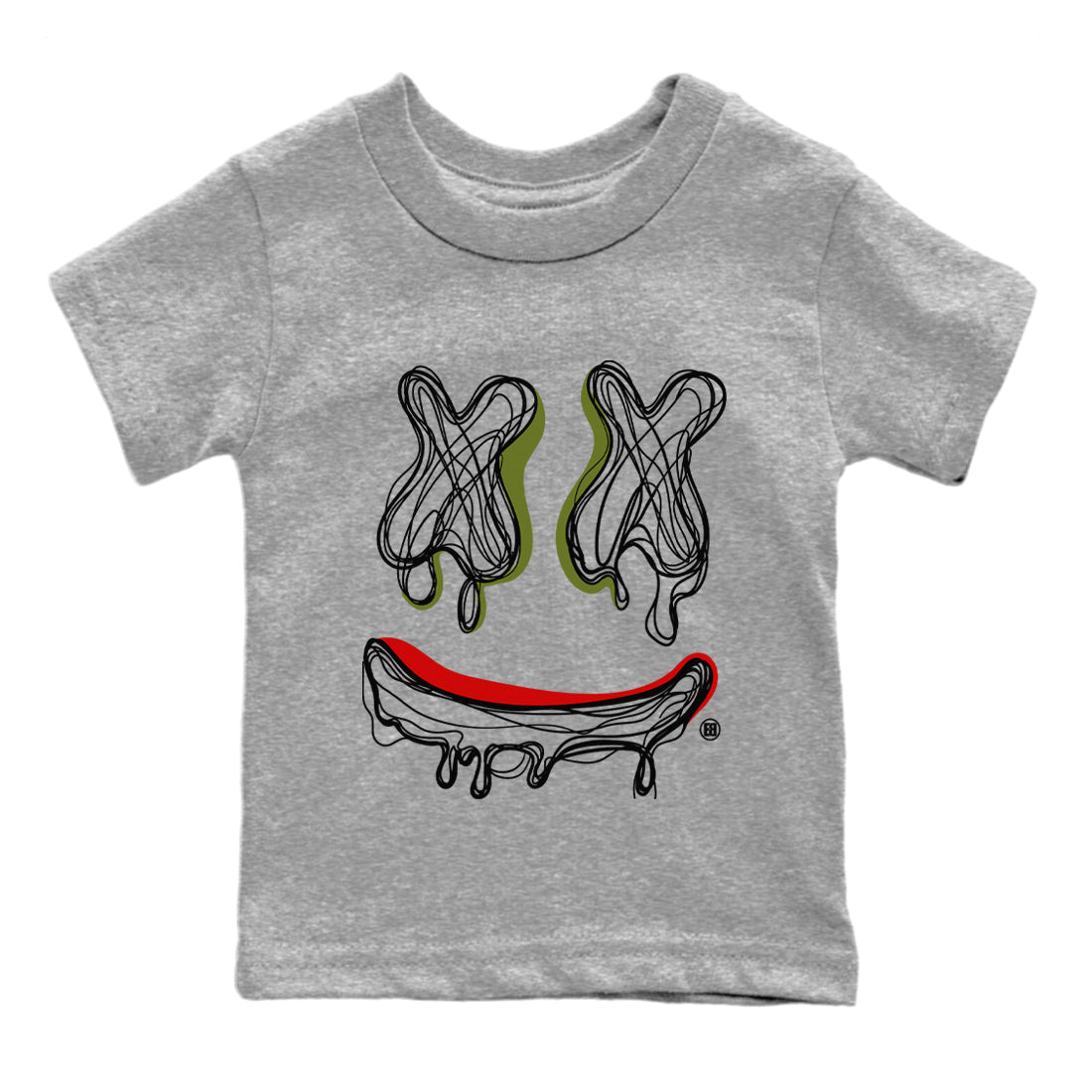 Smile Doodle snkmatch Tees Kids - Air Jordan 1 Travis Scott Olive