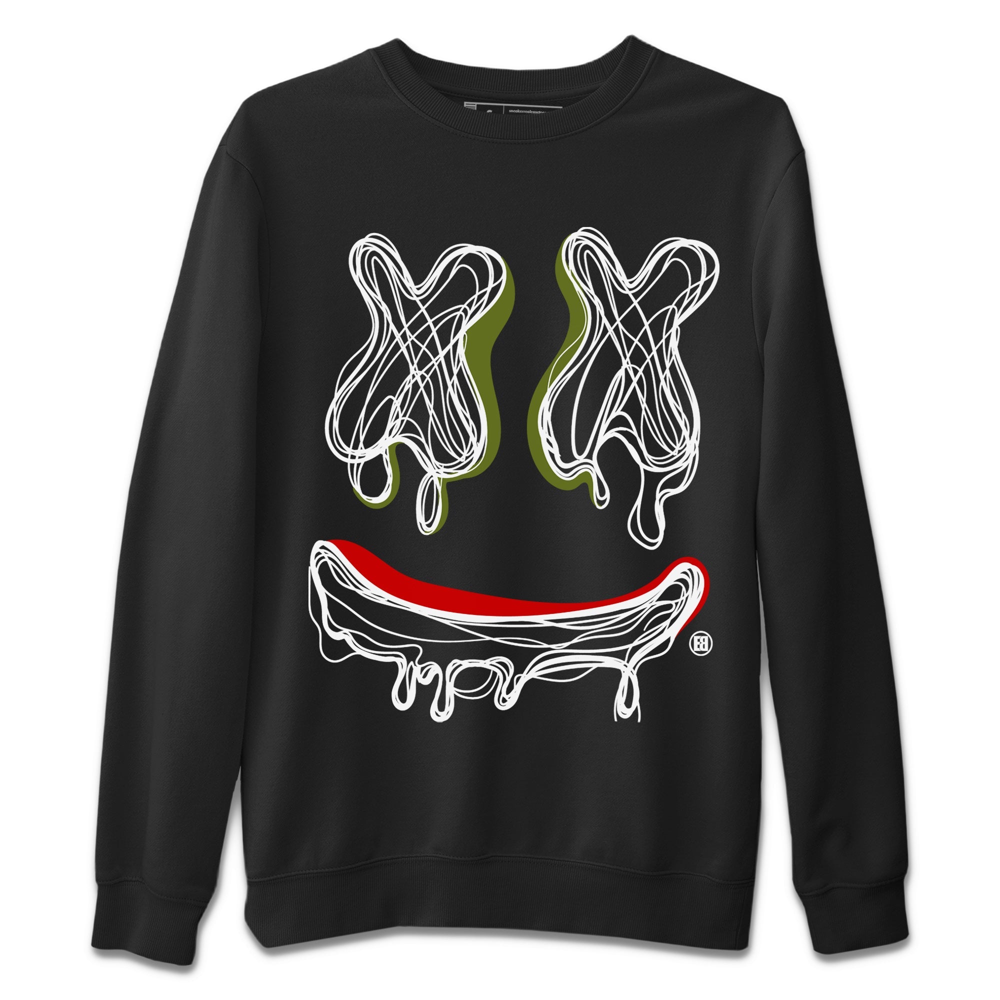 Smile Doodle snkmatch Tees - Air Jordan 1 Travis Scott Olive