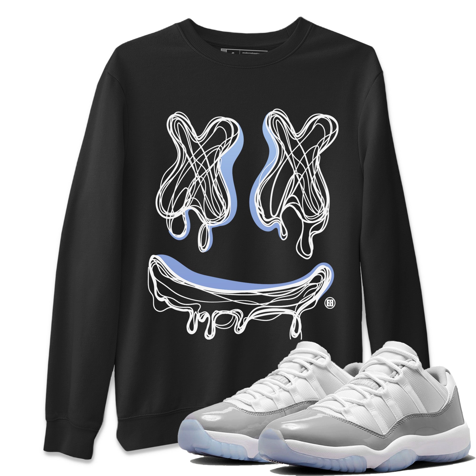 Smile Doodle snkmatch Tees - Air Jordan 11 White Cement