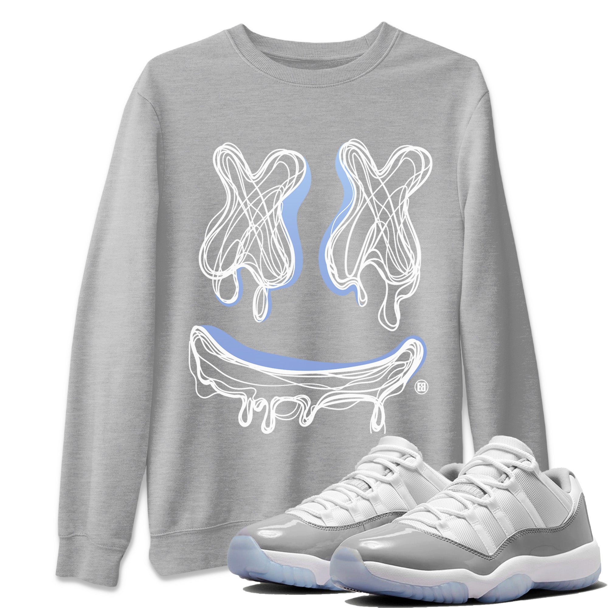 Smile Doodle snkmatch Tees - Air Jordan 11 White Cement