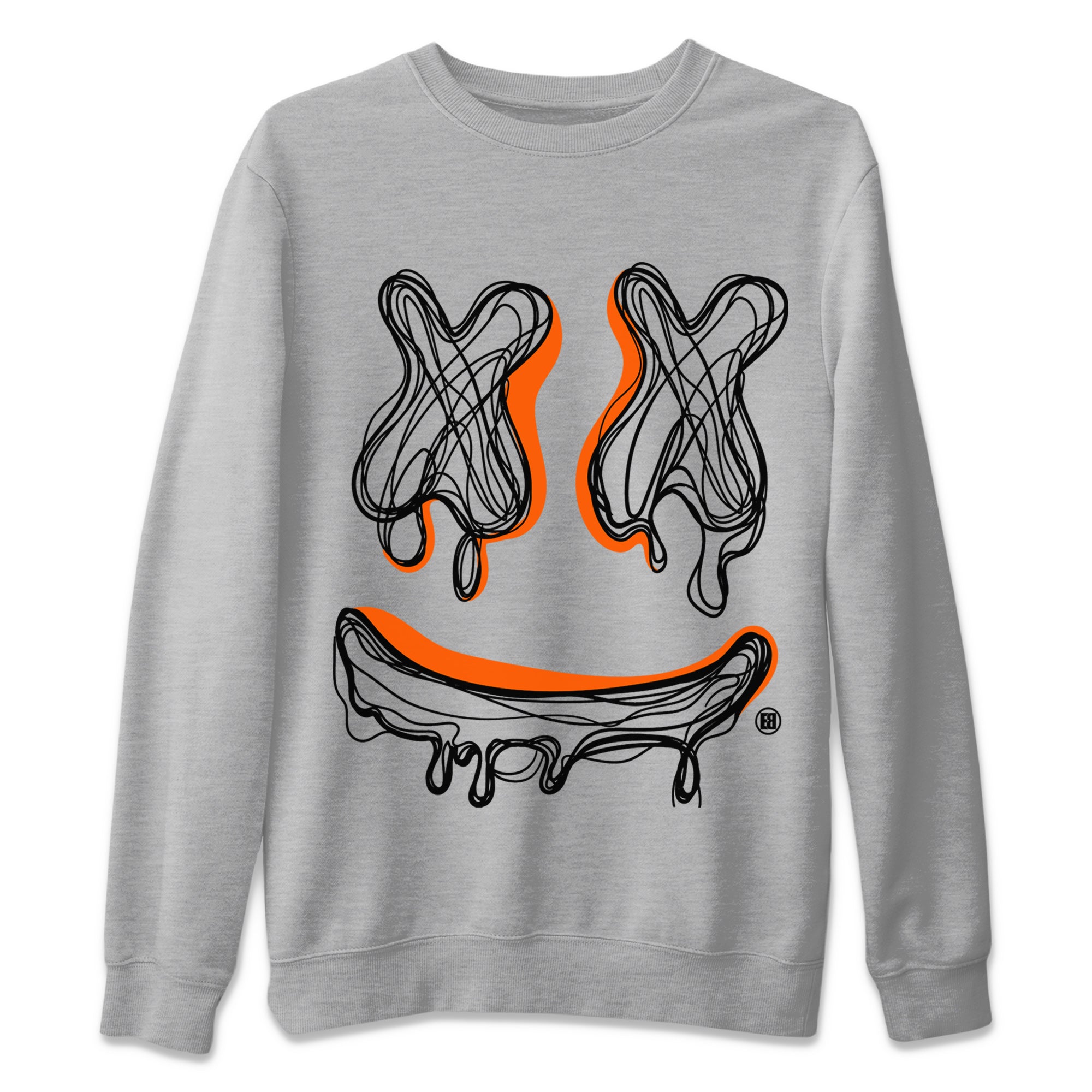 Smile Doodle snkmatch Tees - Air Jordan 12 Brilliant Orange