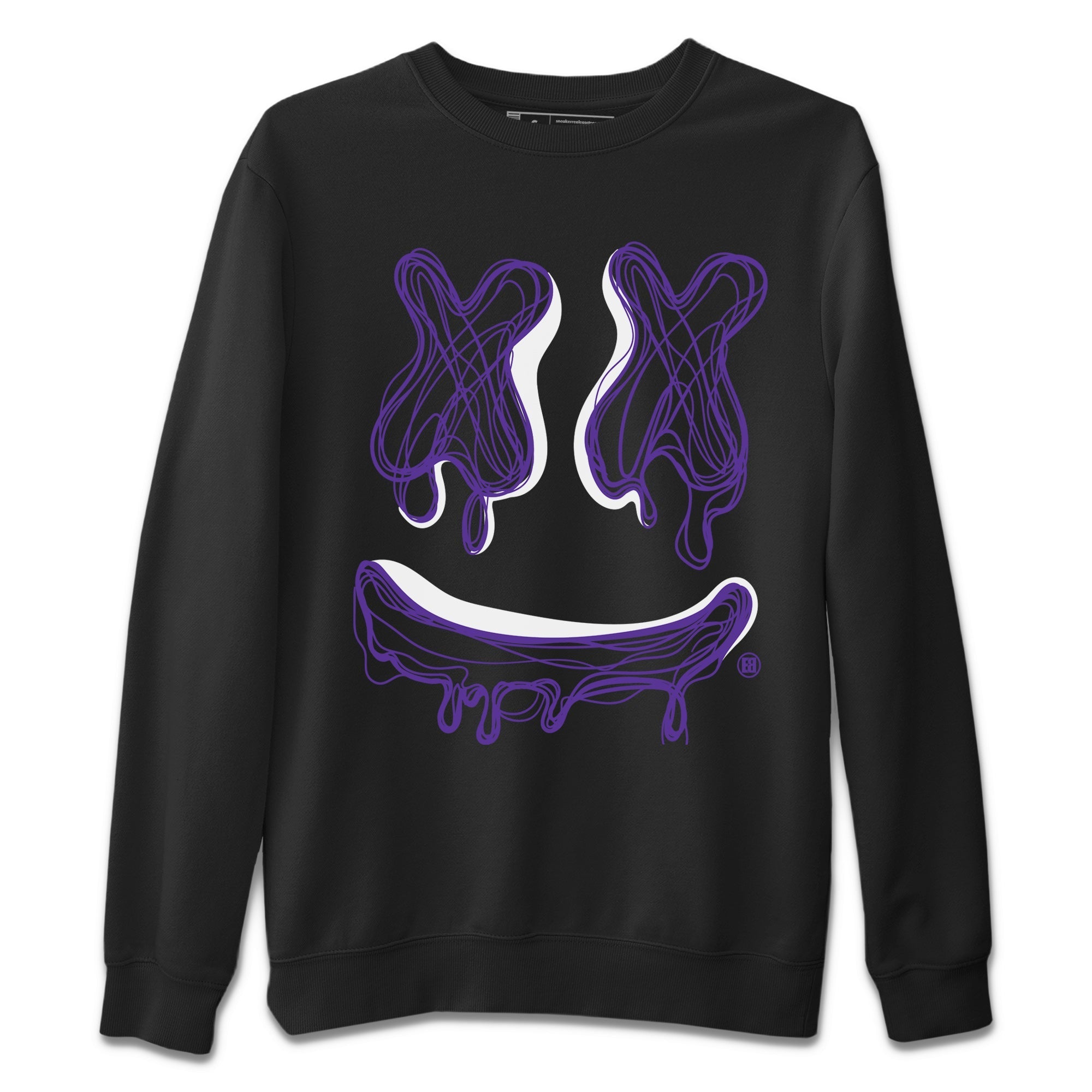 Smile Doodle snkmatch Tees - Air Jordan 12 Field Purple