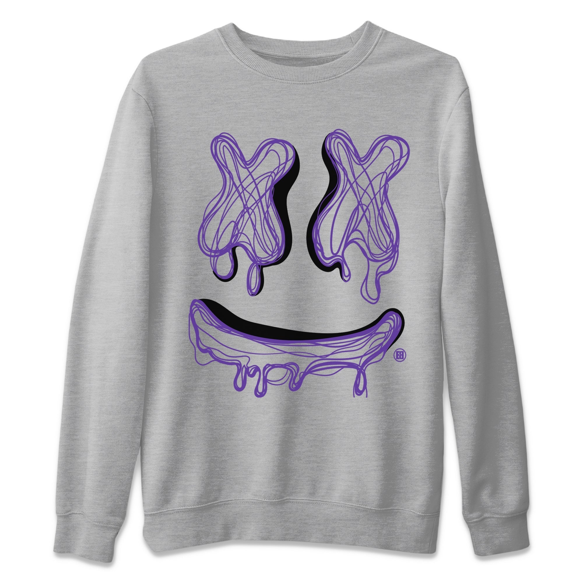 Smile Doodle snkmatch Tees - Air Jordan 12 Field Purple