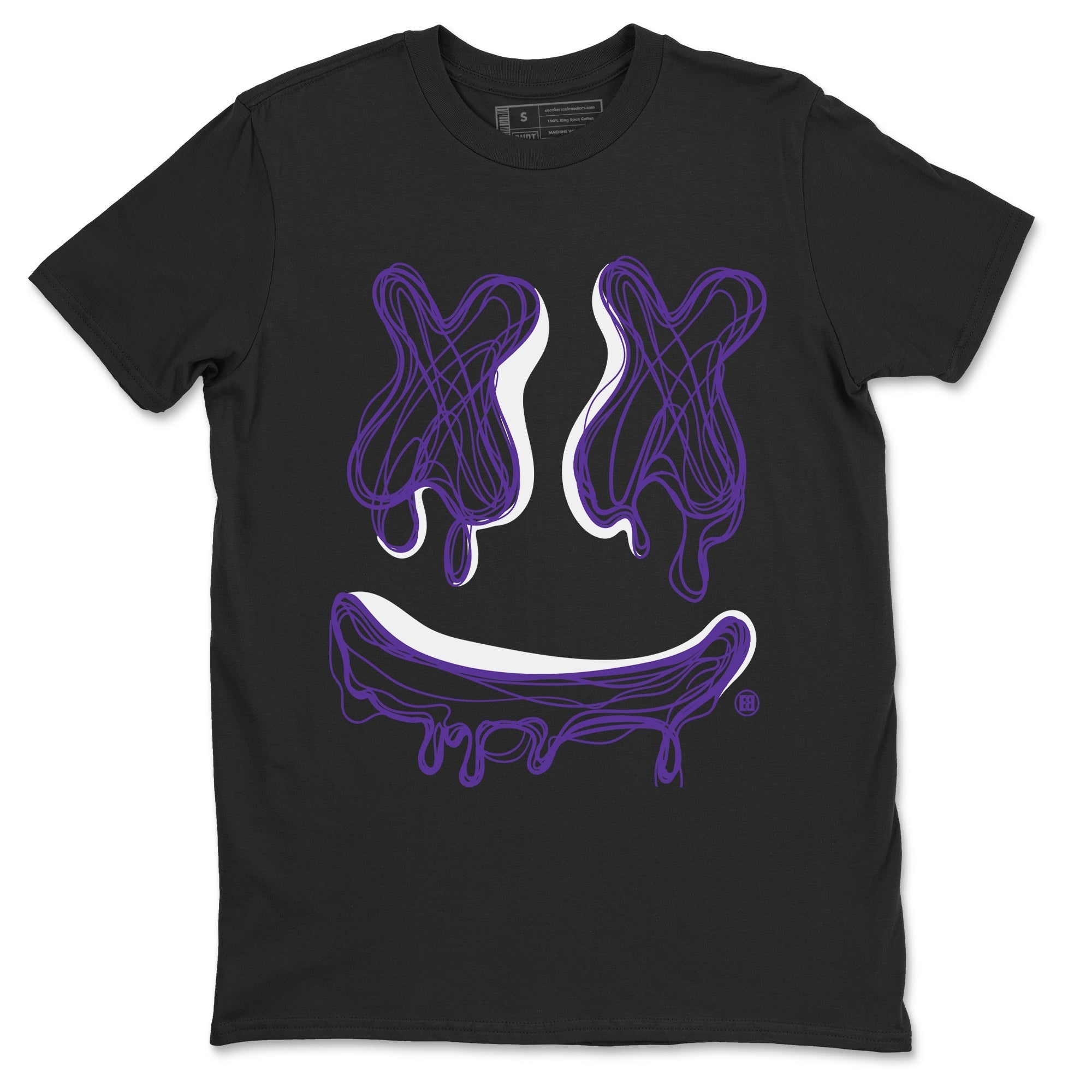 Smile Doodle snkmatch Tees - Air Jordan 12 Field Purple