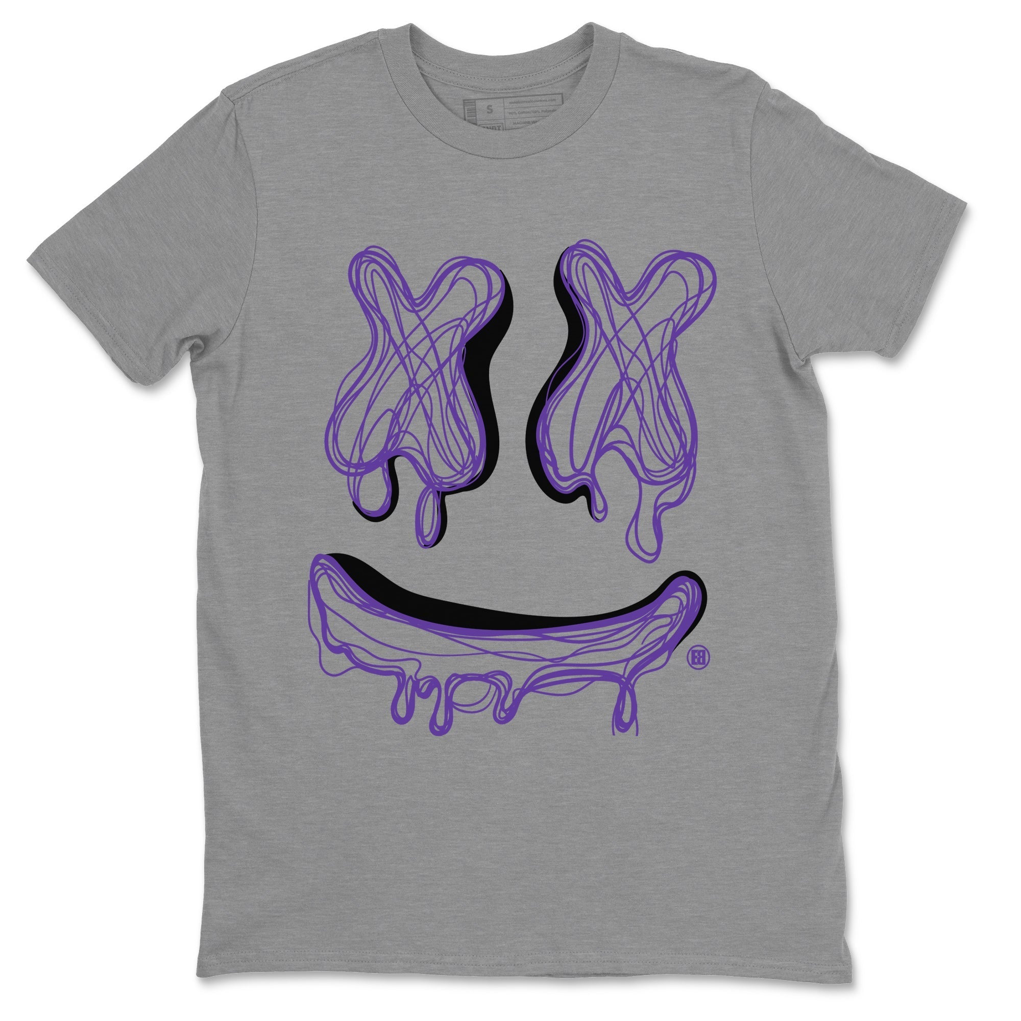 Smile Doodle snkmatch Tees - Air Jordan 12 Field Purple