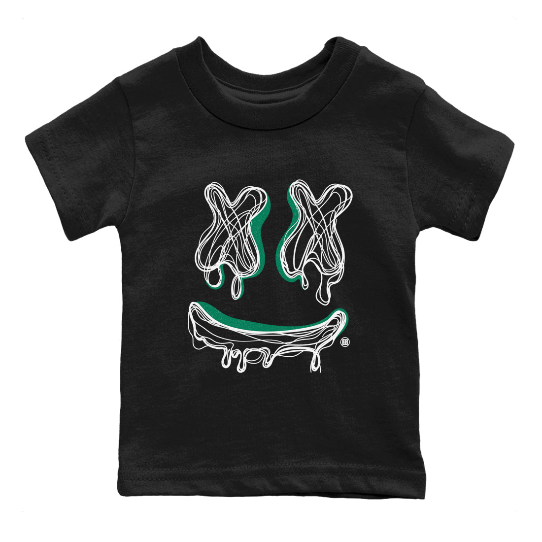 Smile Doodle snkmatch Tees Kids - Air Jordan 4 Oxidized Green