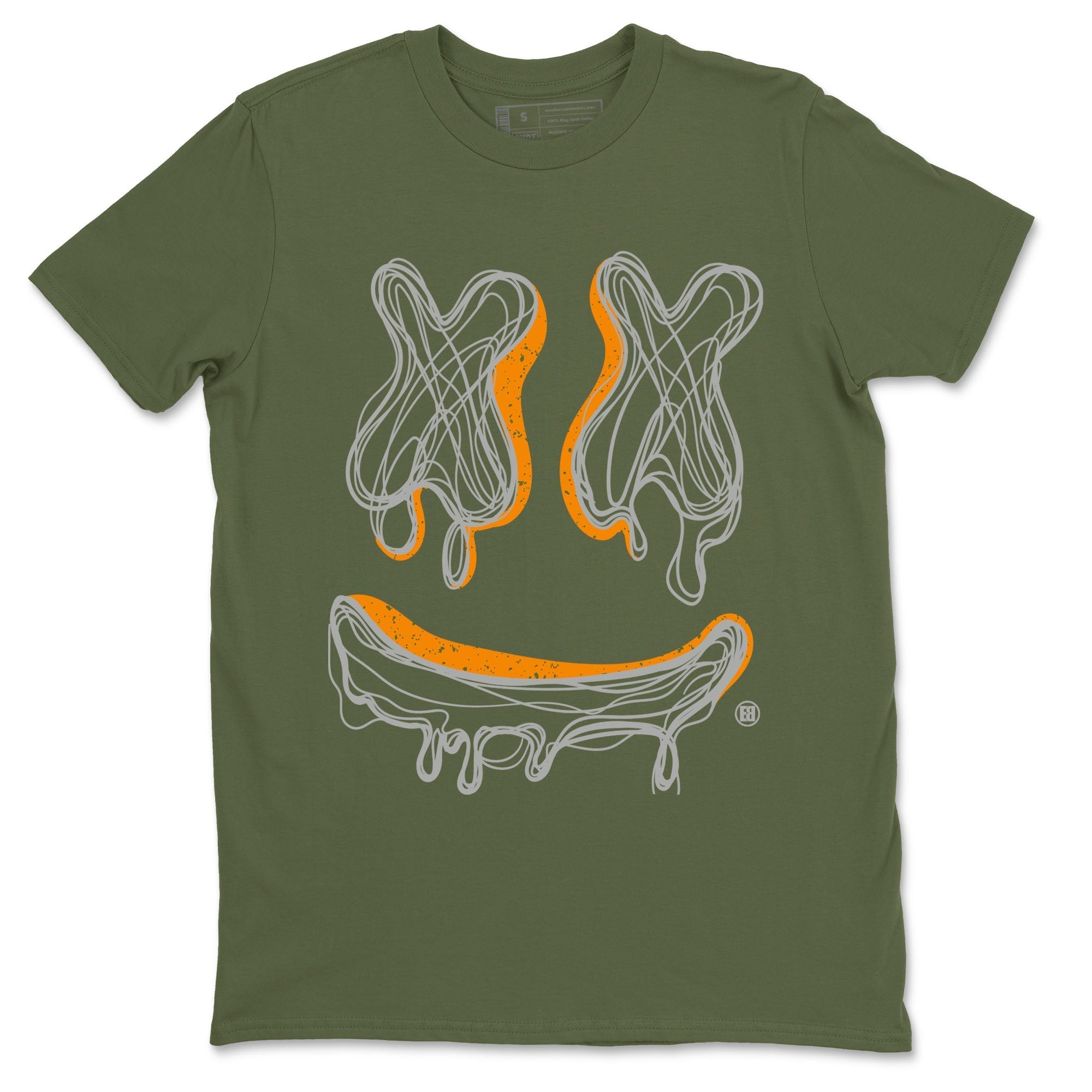 Smile Doodle snkmatch Tees - Air Jordan 5 Olive