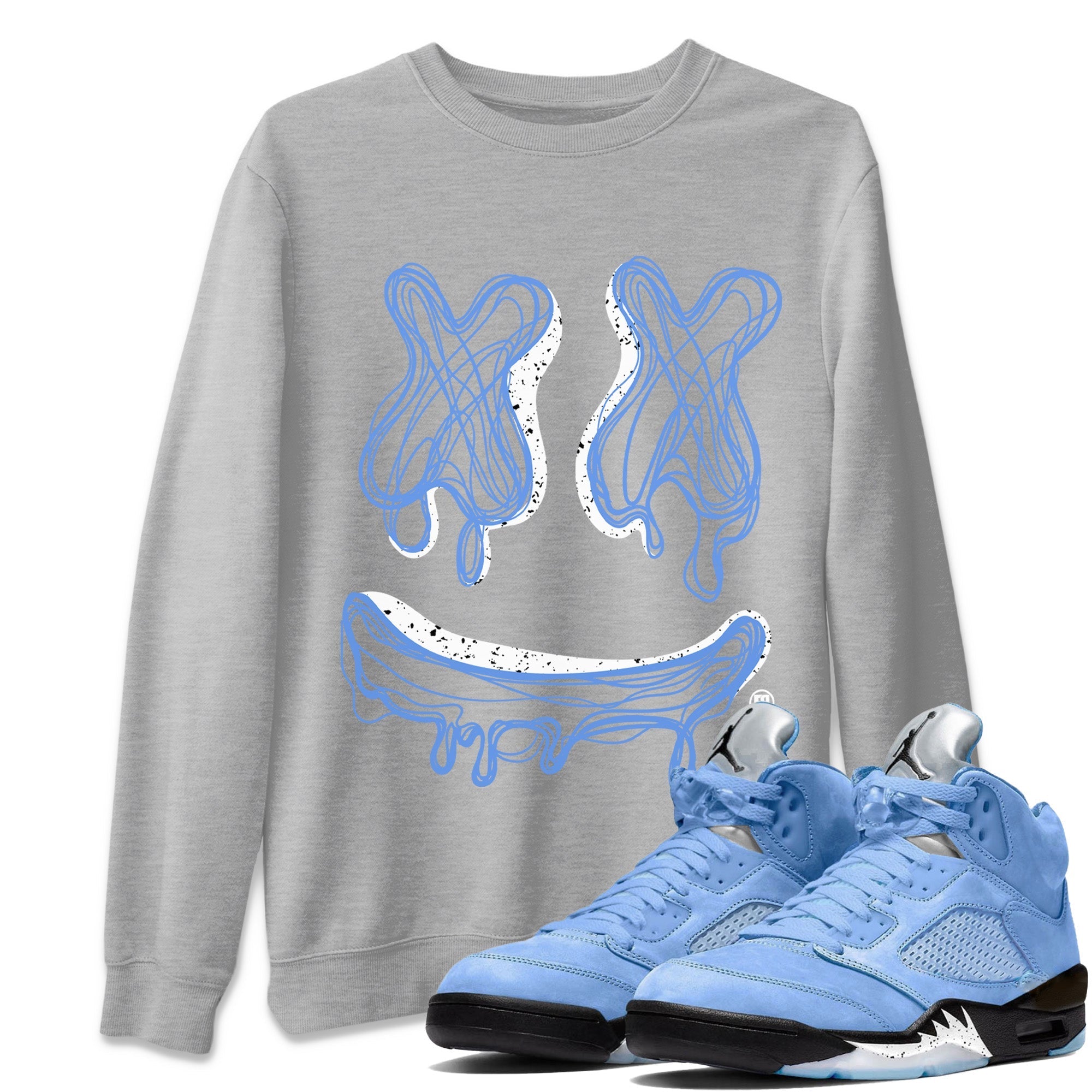 Smile Doodle snkmatch Tees - Air Jordan 5 UNC