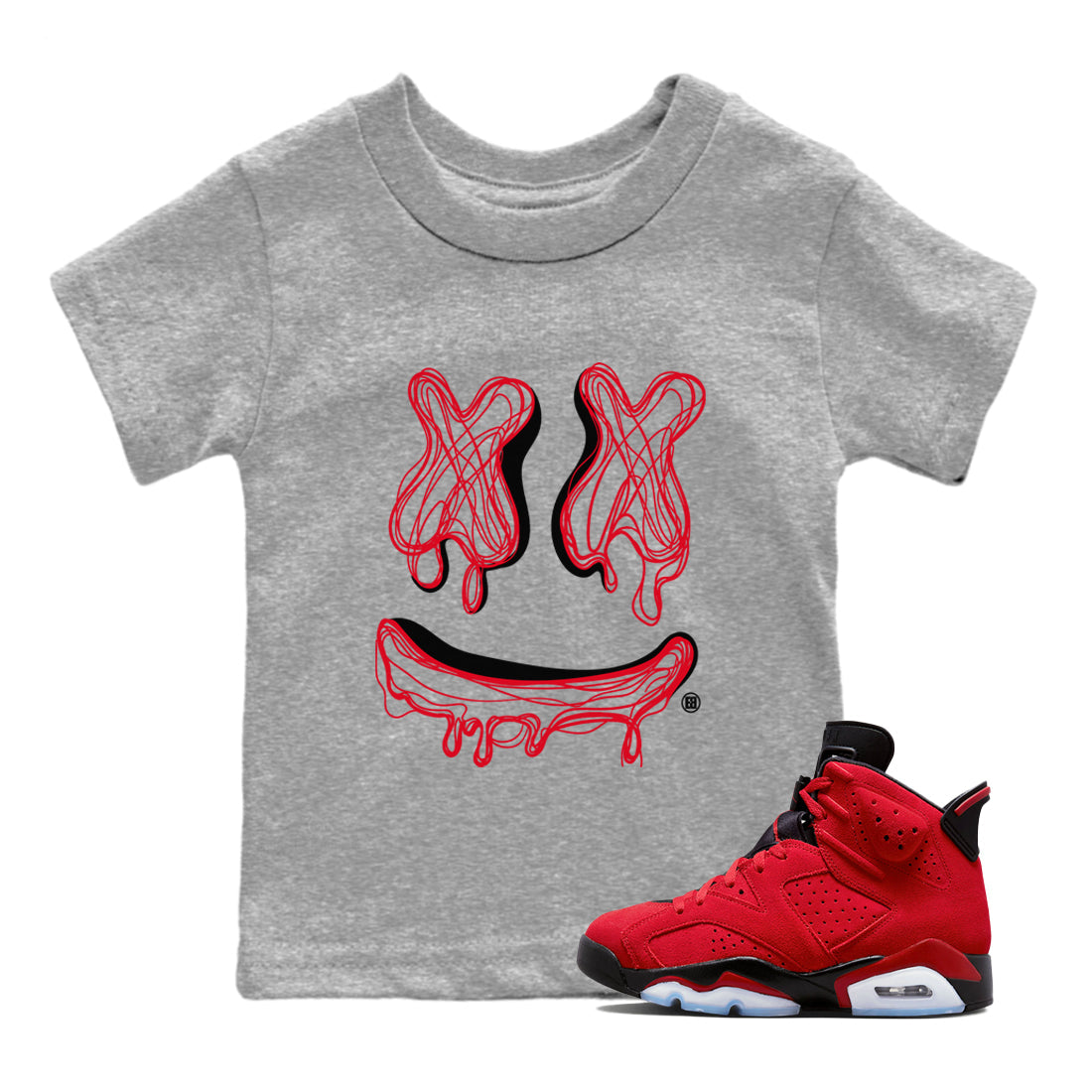 Smile Doodle snkmatch Tees Kids - Air Jordan 6 Toro Bravo