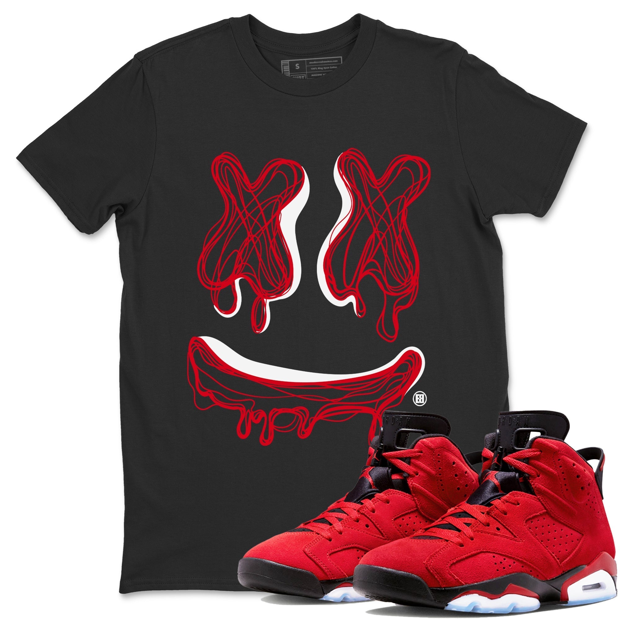 Smile Doodle snkmatch Tees - Air Jordan 6 Toro Bravo