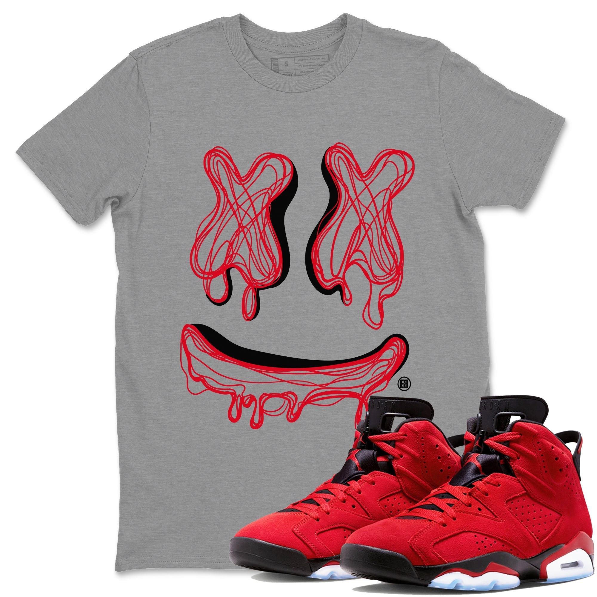 Smile Doodle snkmatch Tees - Air Jordan 6 Toro Bravo