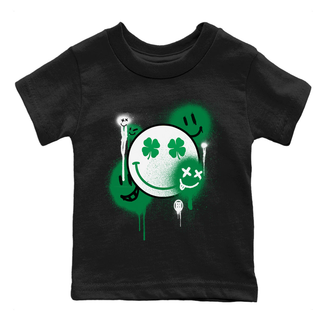 Smile Painting Kids Tops - Air Jordan 1 Lucky Green