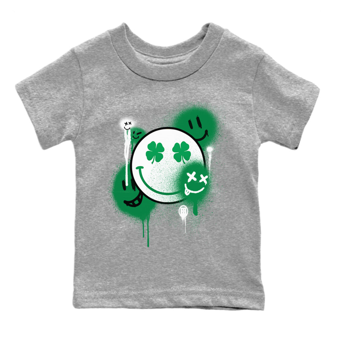 Smile Painting Kids Tops - Air Jordan 1 Lucky Green
