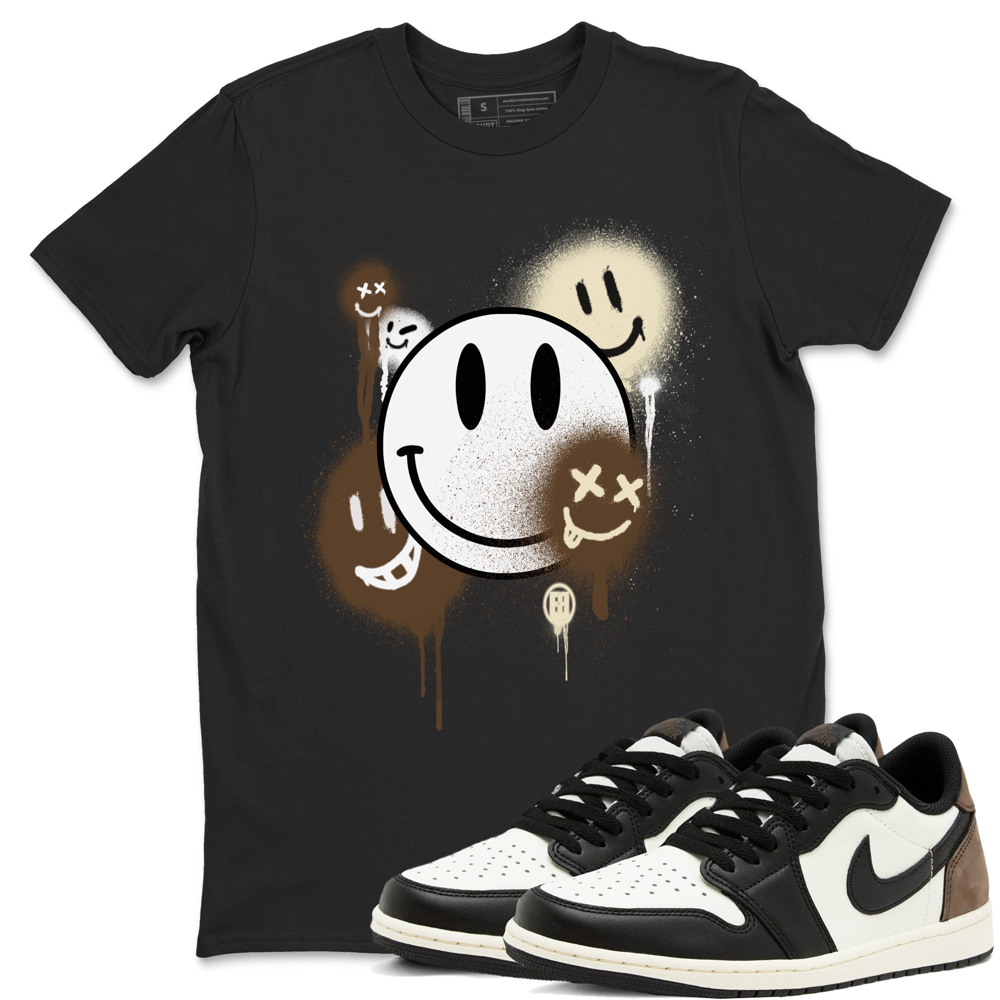 Smile Painting snkmatch Tees - Air Jordan 1 Mocha