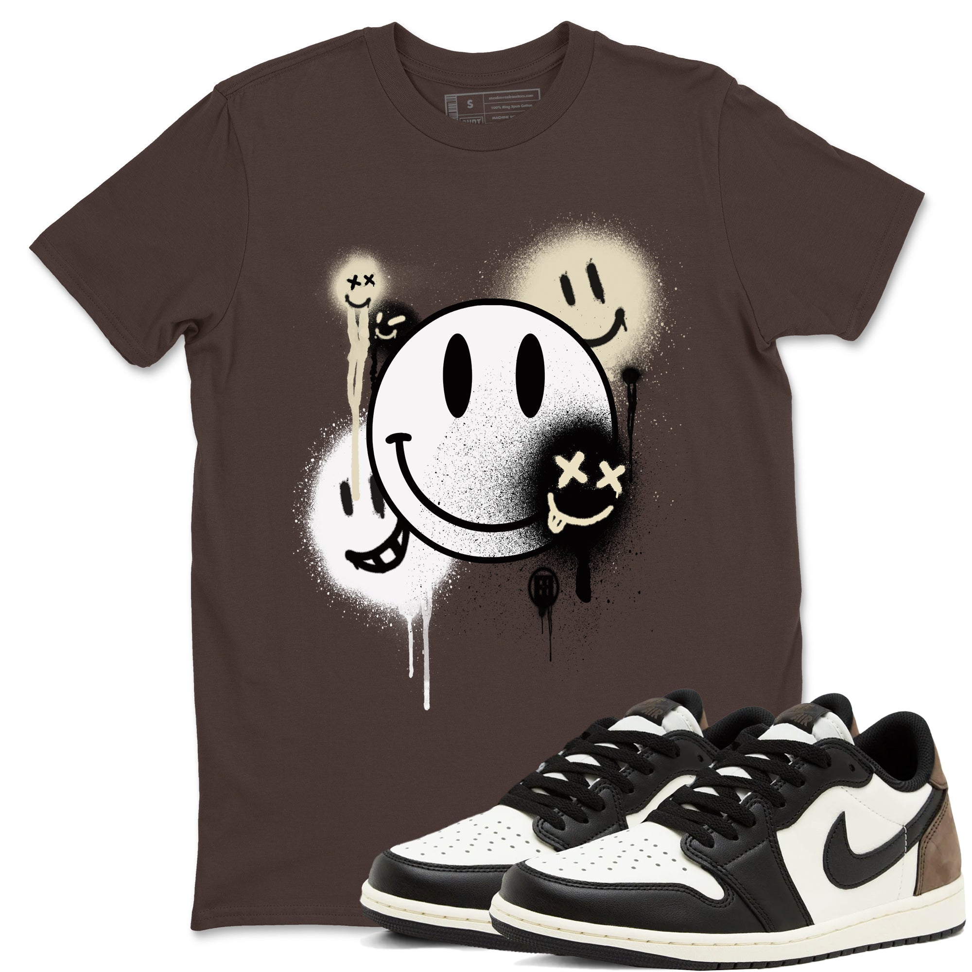 Smile Painting snkmatch Tees - Air Jordan 1 Mocha