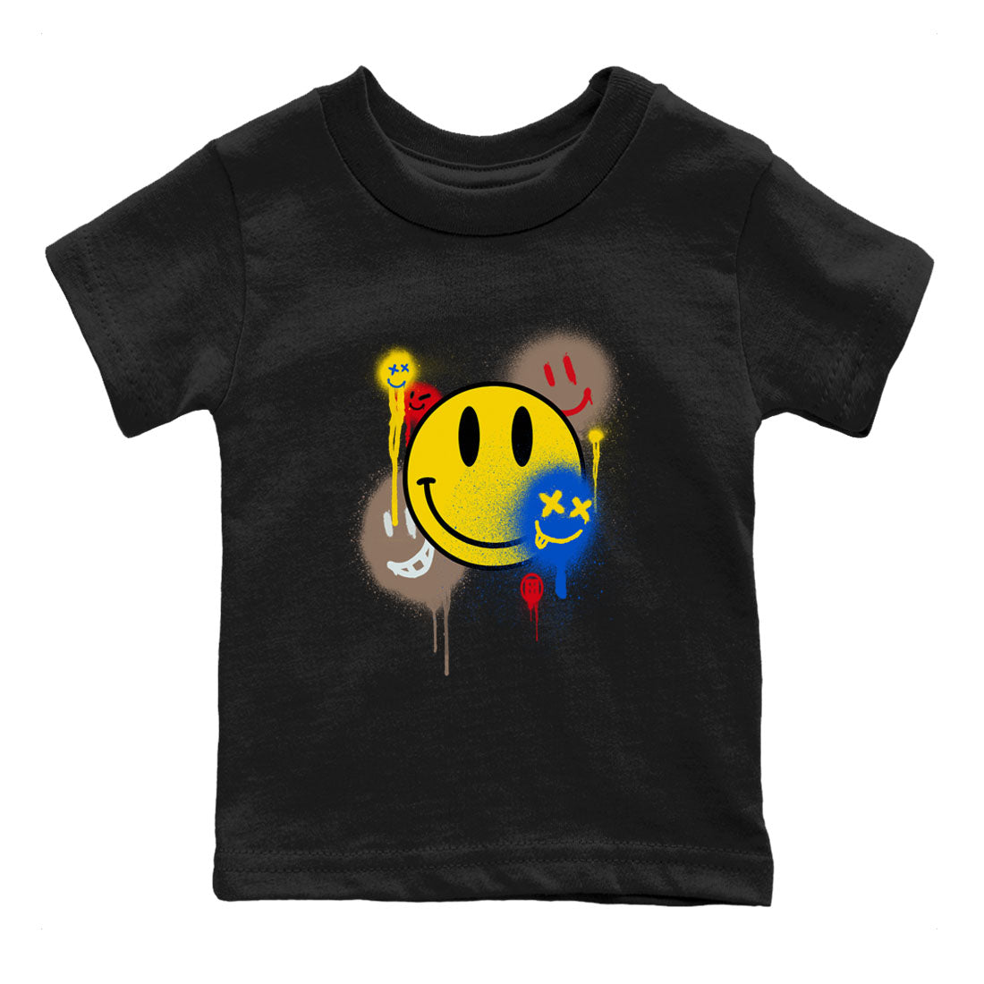 Smile Painting snkmatch Tees Kids - Air Jordan 1 Travis Scott Canary